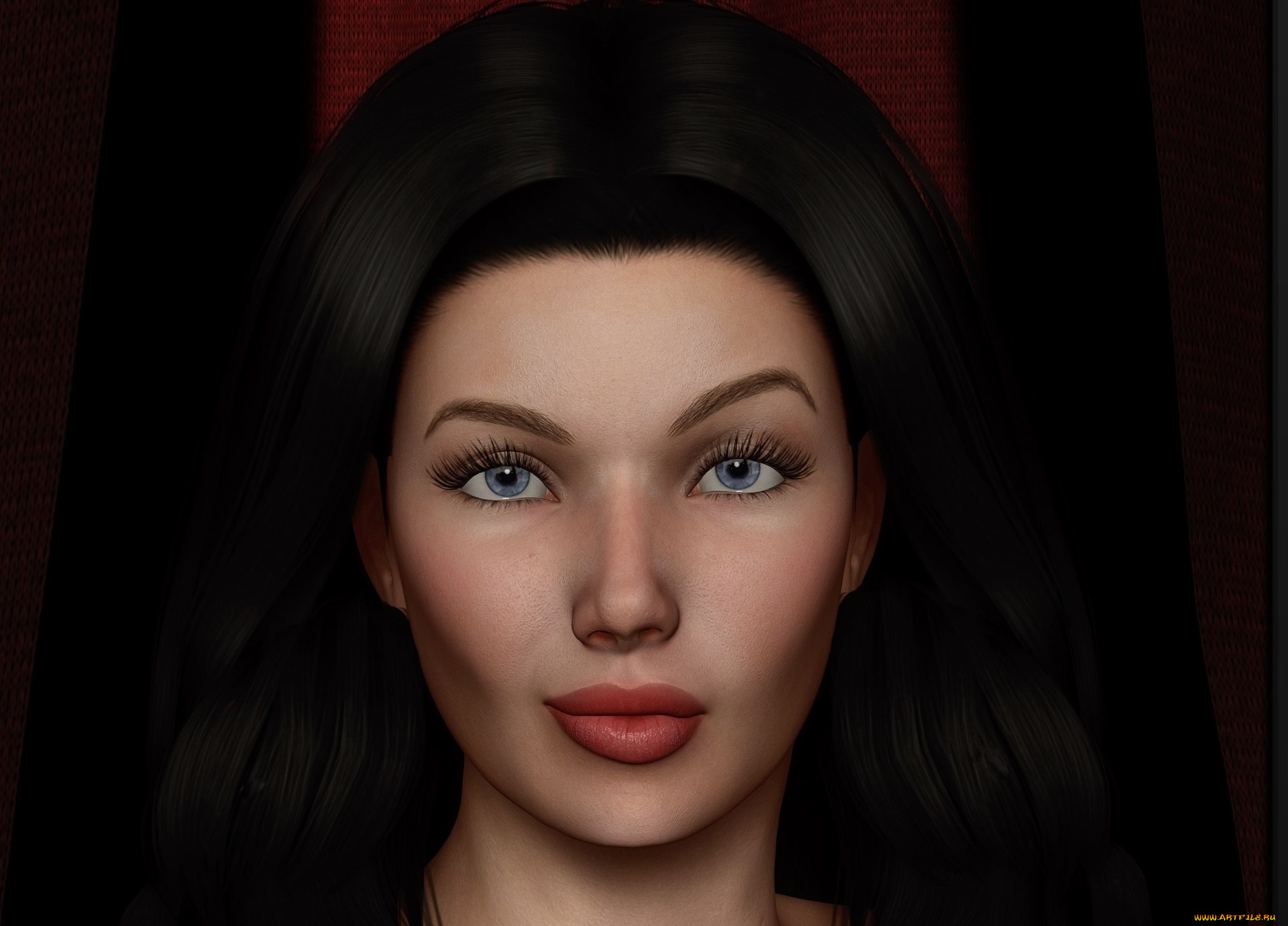 3д, графика, портрет, , portraits, фон, взгляд, девушка