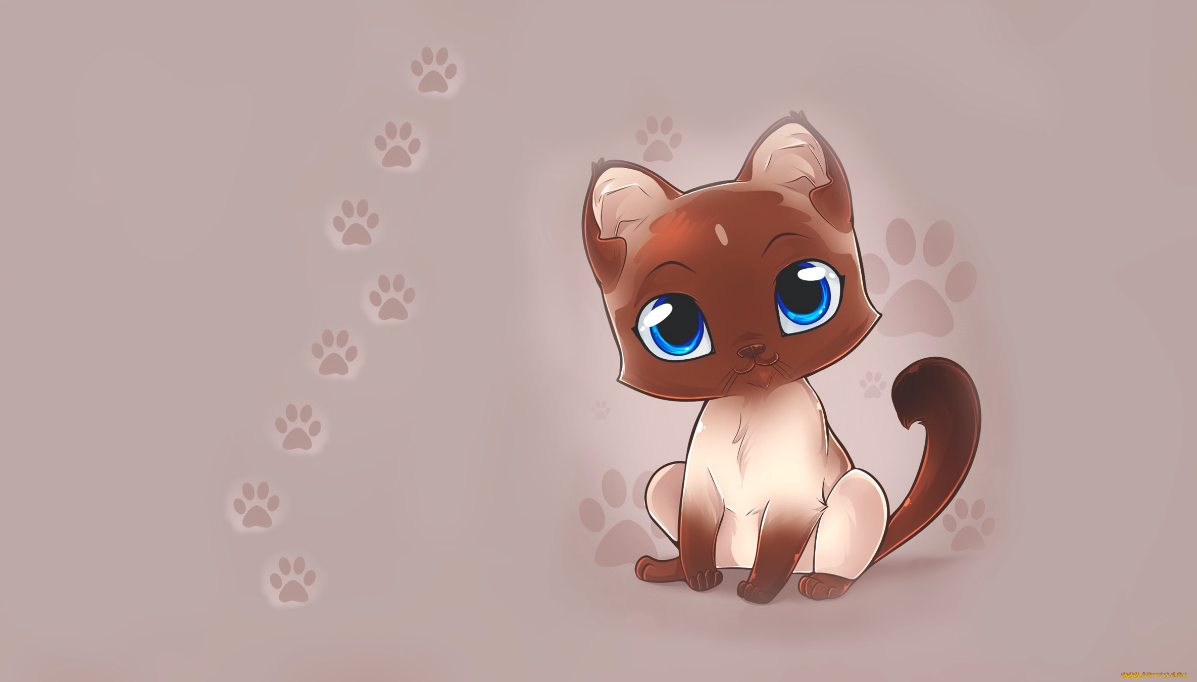 рисованное, животные, , коты, котёнок