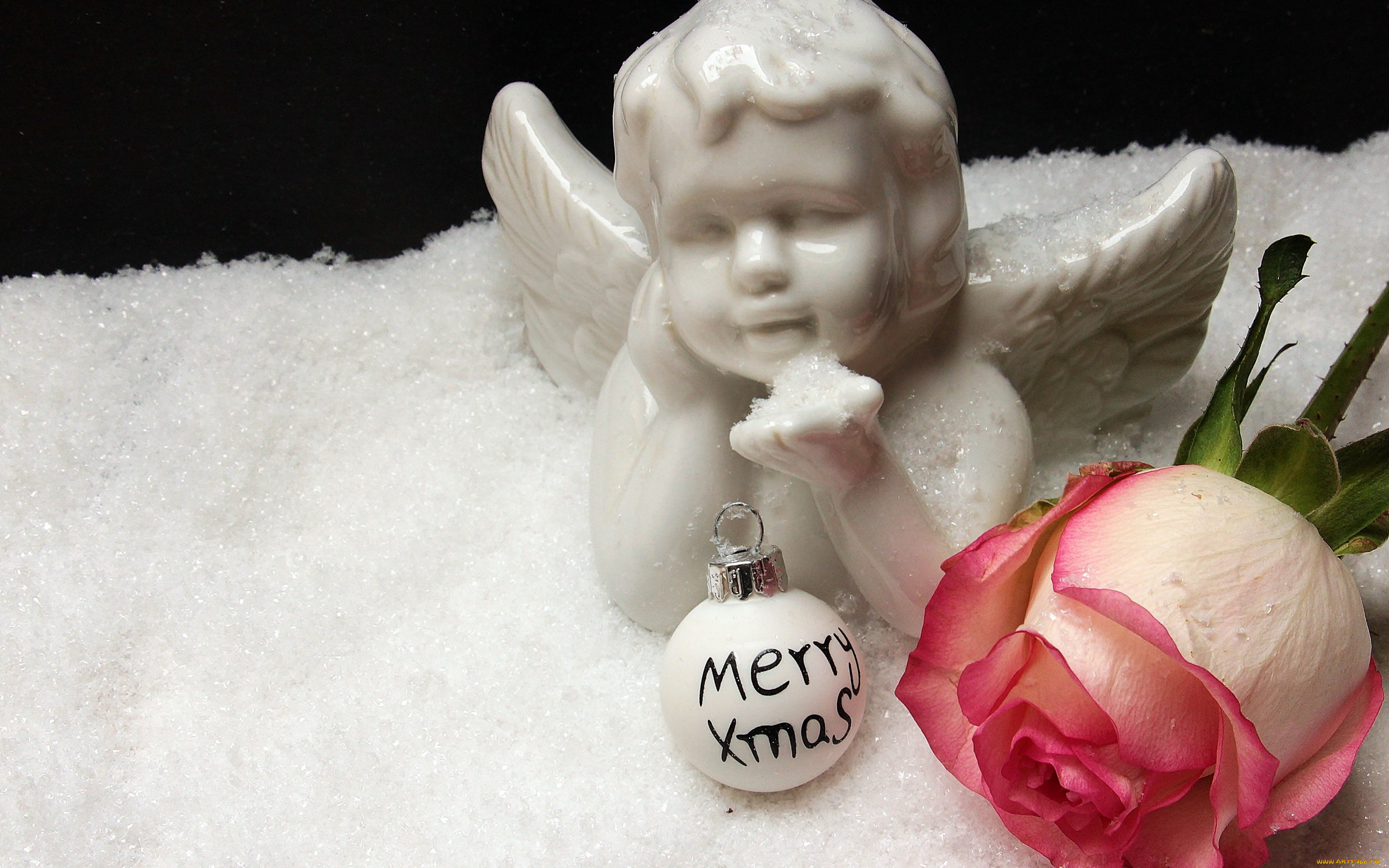 праздничные, фигурки, роза, ангел