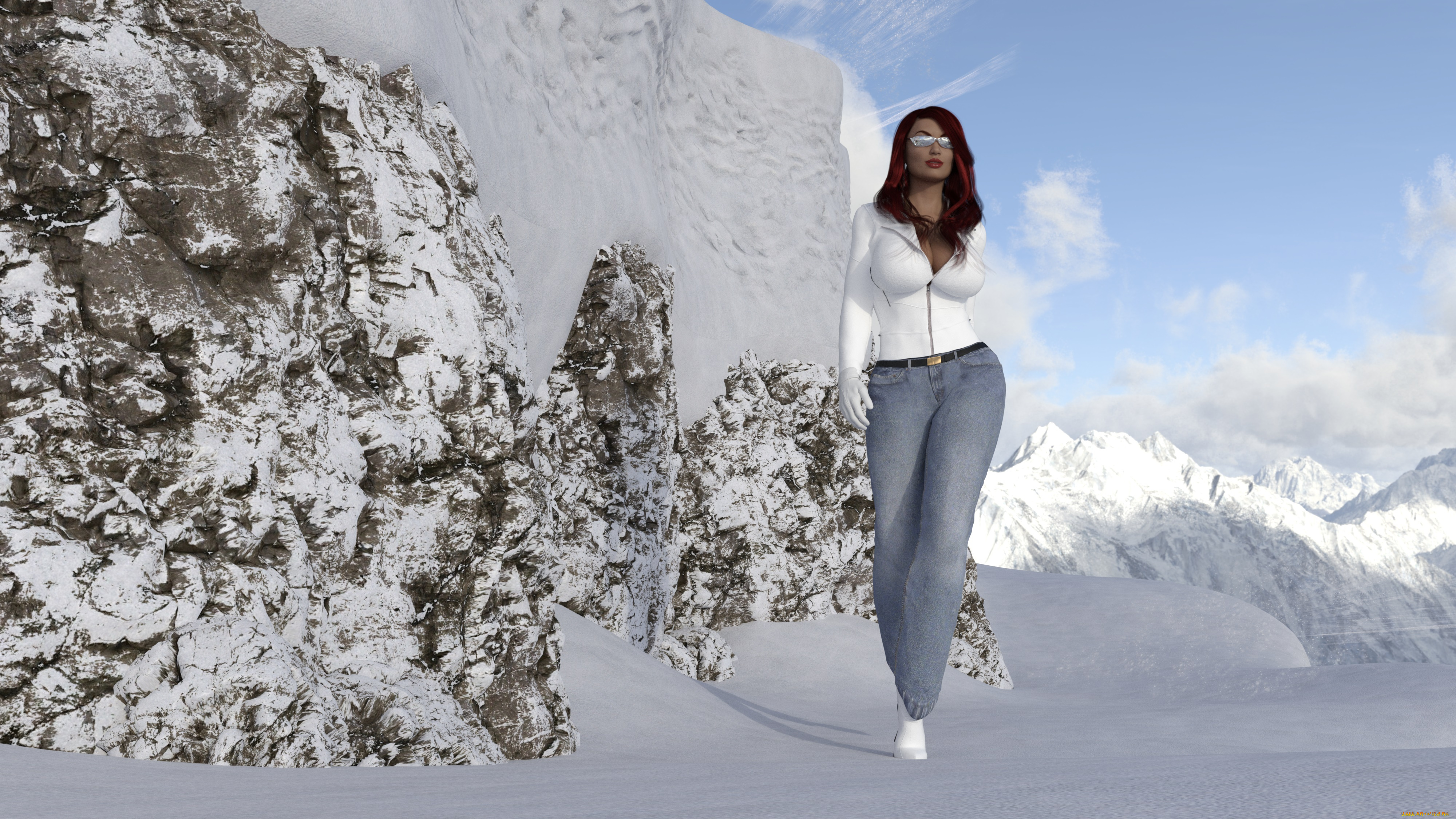 3д, графика, люди, , people, фон, взгляд, девушка