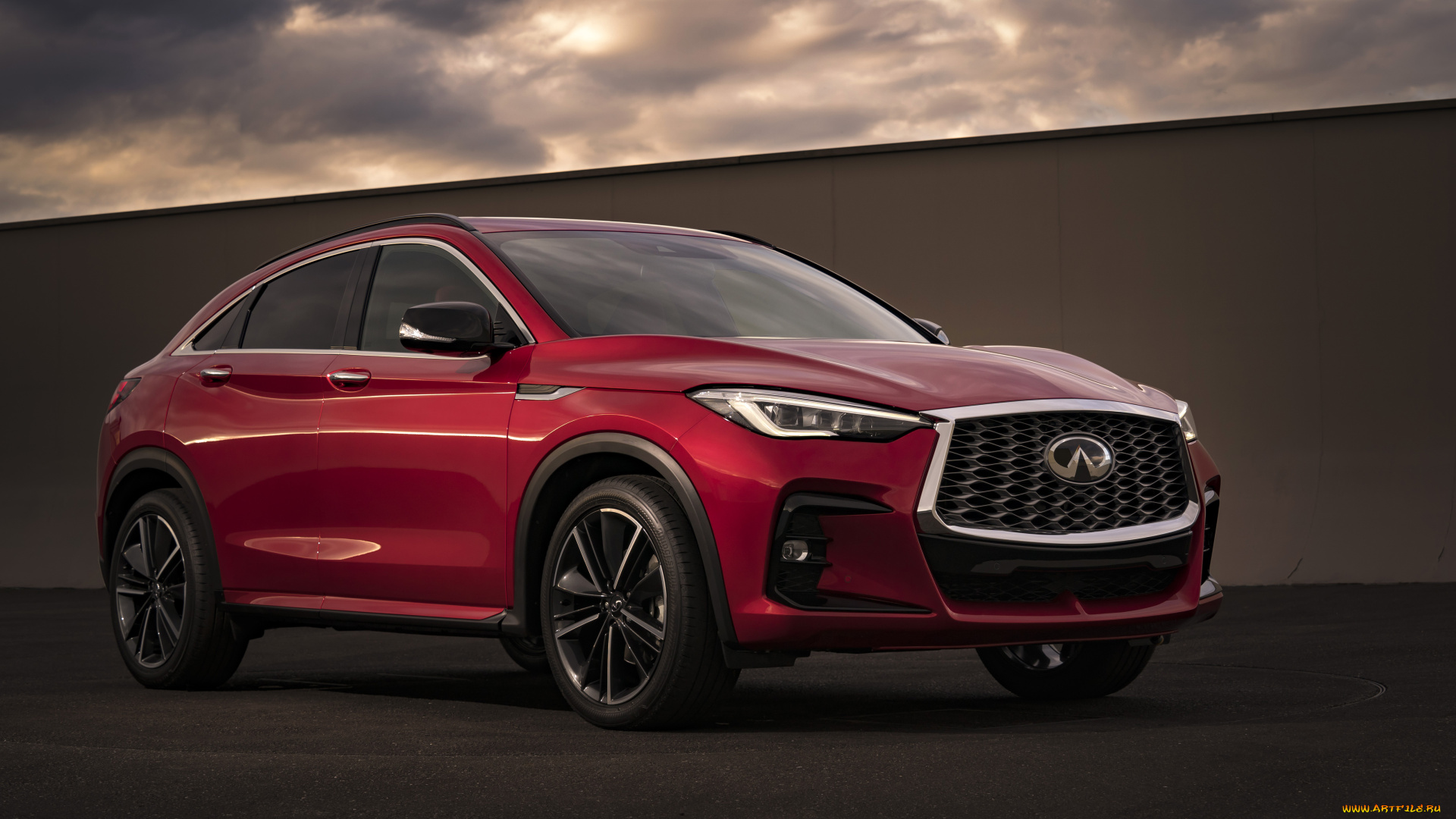 2022, infiniti, qx55, awd, автомобили, infiniti, красный, кроссовер, 2022, qx55, awd