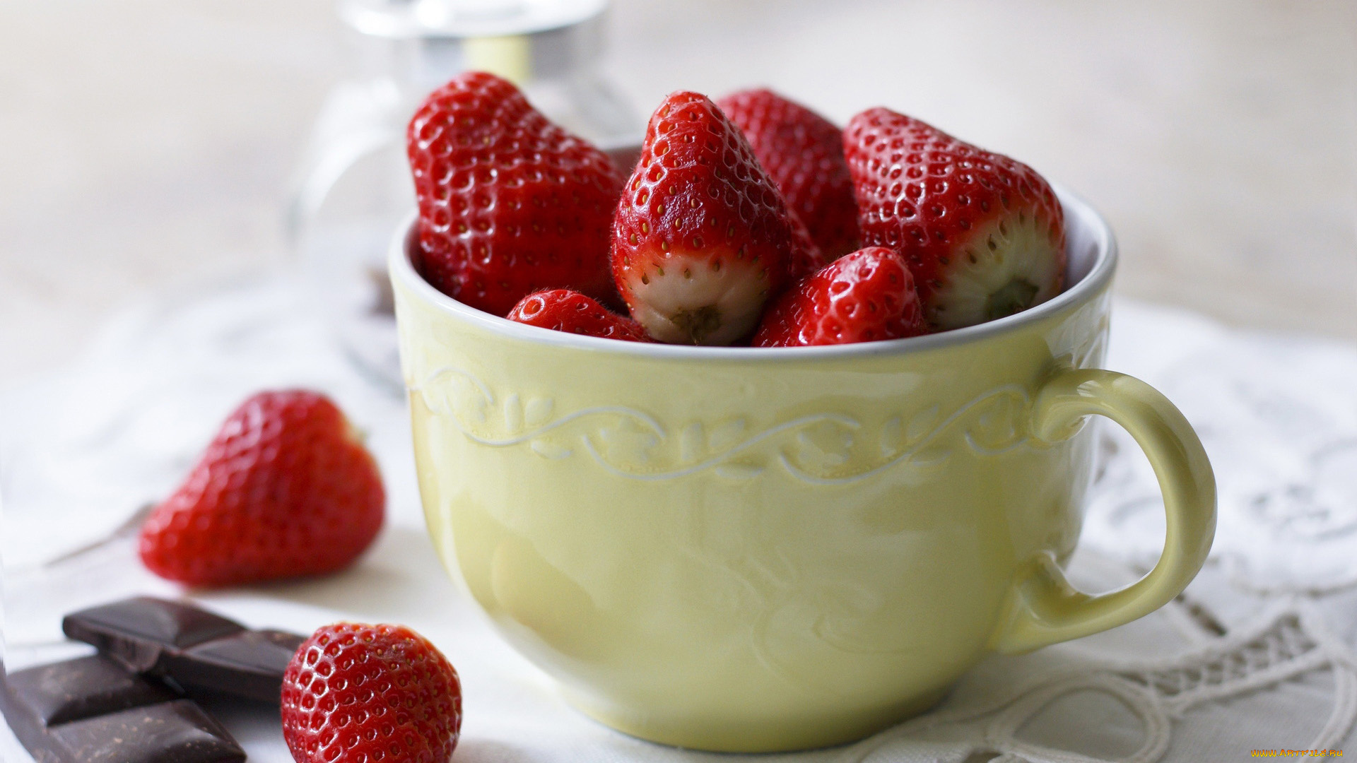 еда, клубника, , земляника