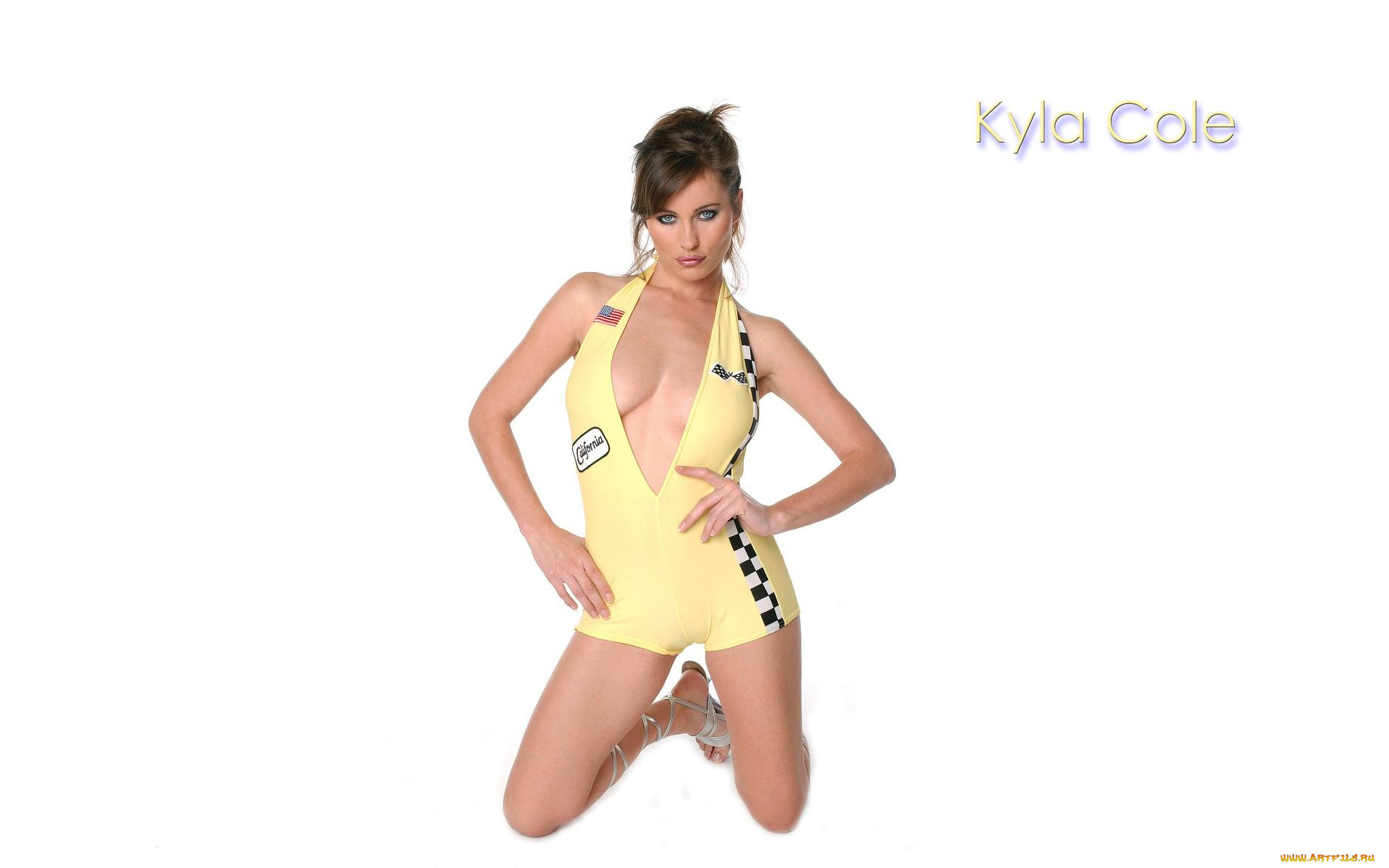 девушки, kyla, cole, шатенка, комбинезон