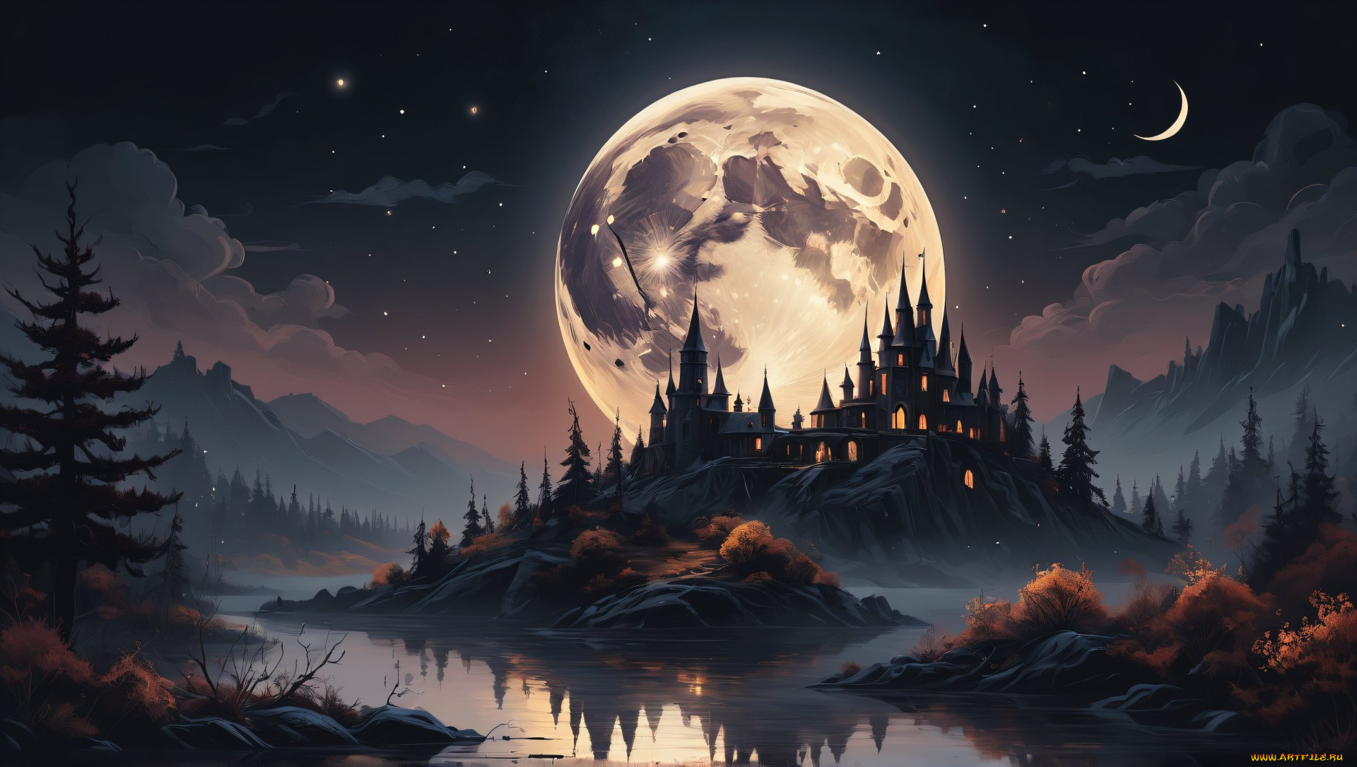 фэнтези, замки, нейросети, графика, нейроарт, ai, art, нейронные, сети, рисунки, нейро, искусство