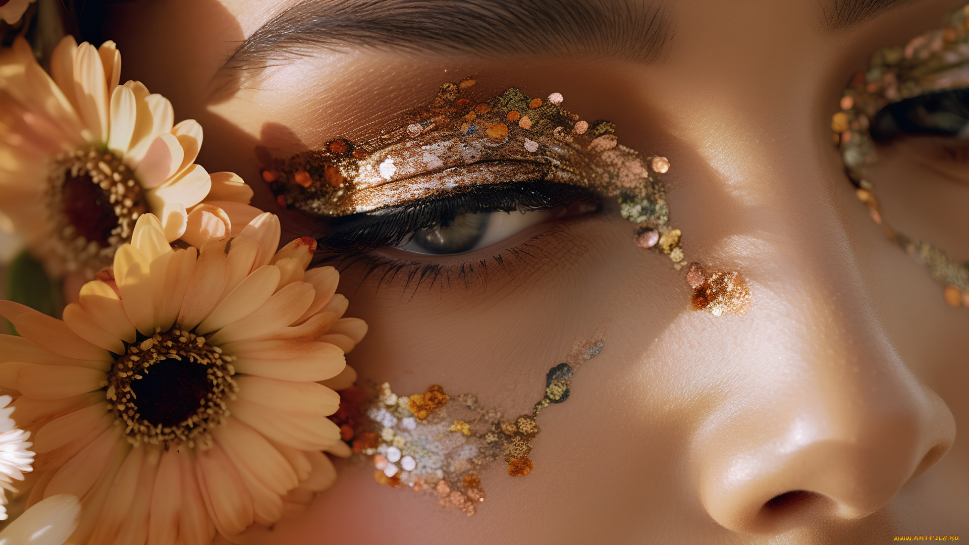 3д, графика, глаза, , eyes, макияж