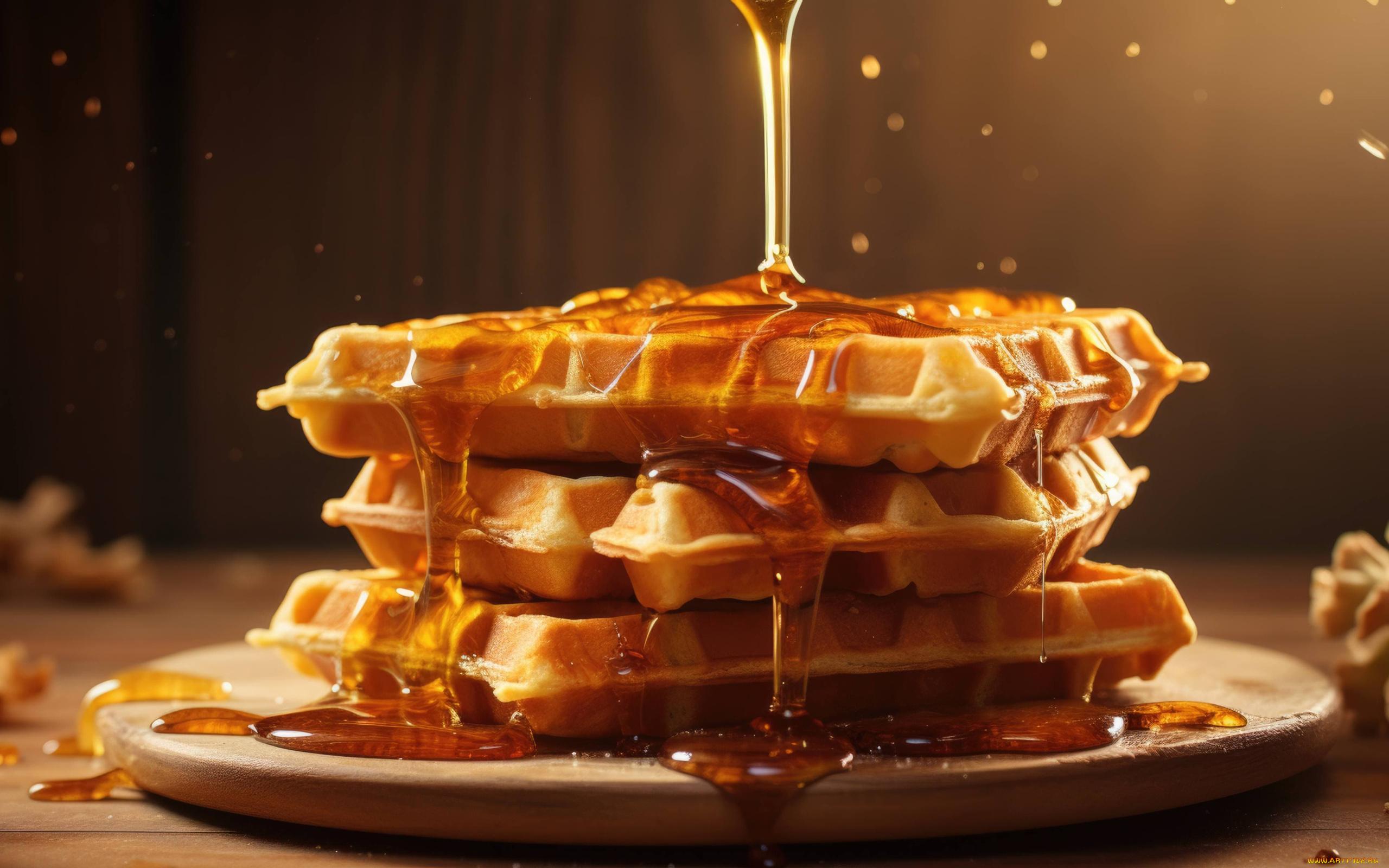 3д, графика, еда-, food, вафли, мед