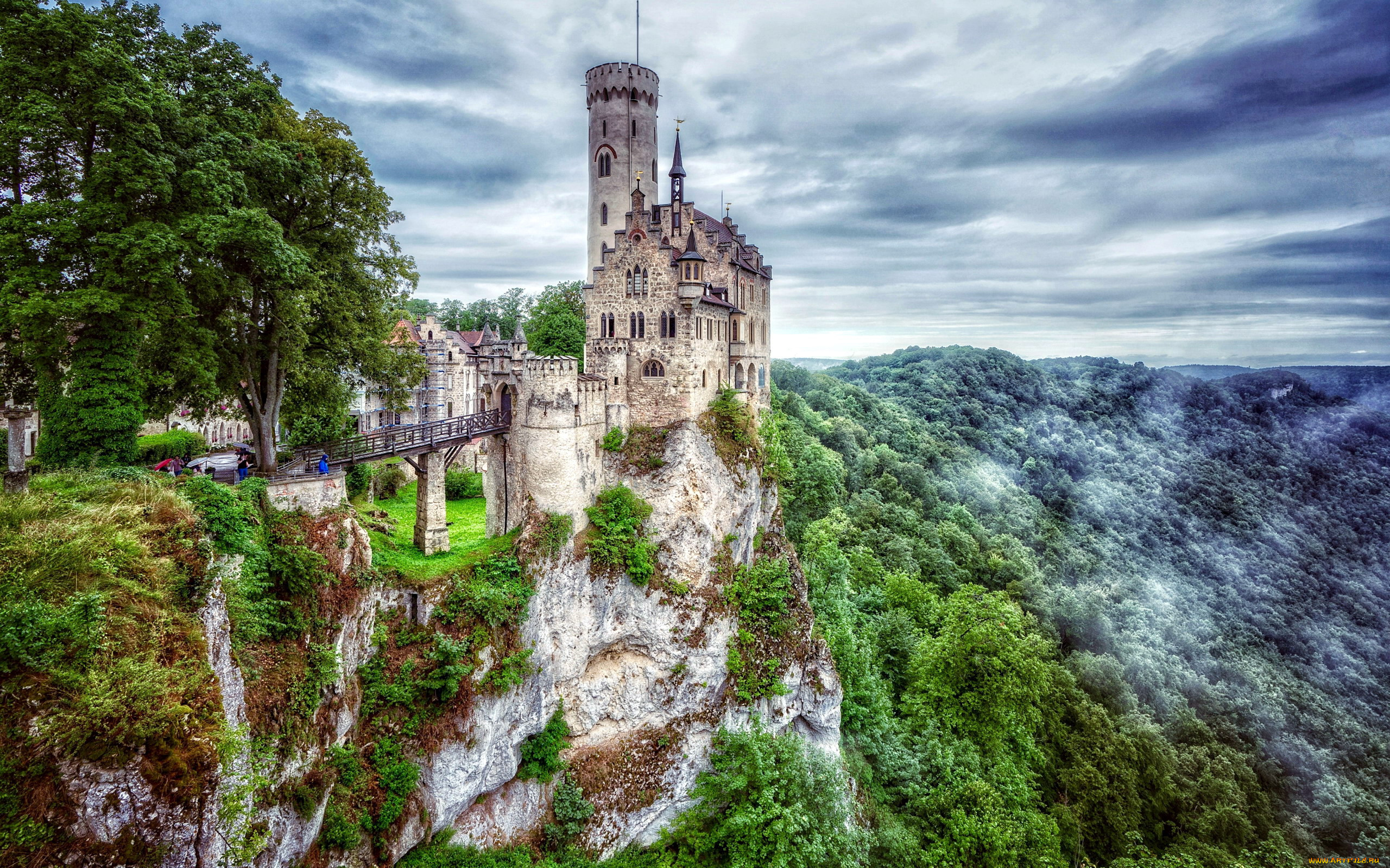 lichtenstein, castle, germany, города, замки, германии, lichtenstein, castle