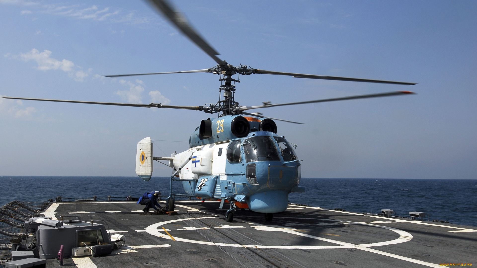 авиация, вертолёты, авиа, палуба