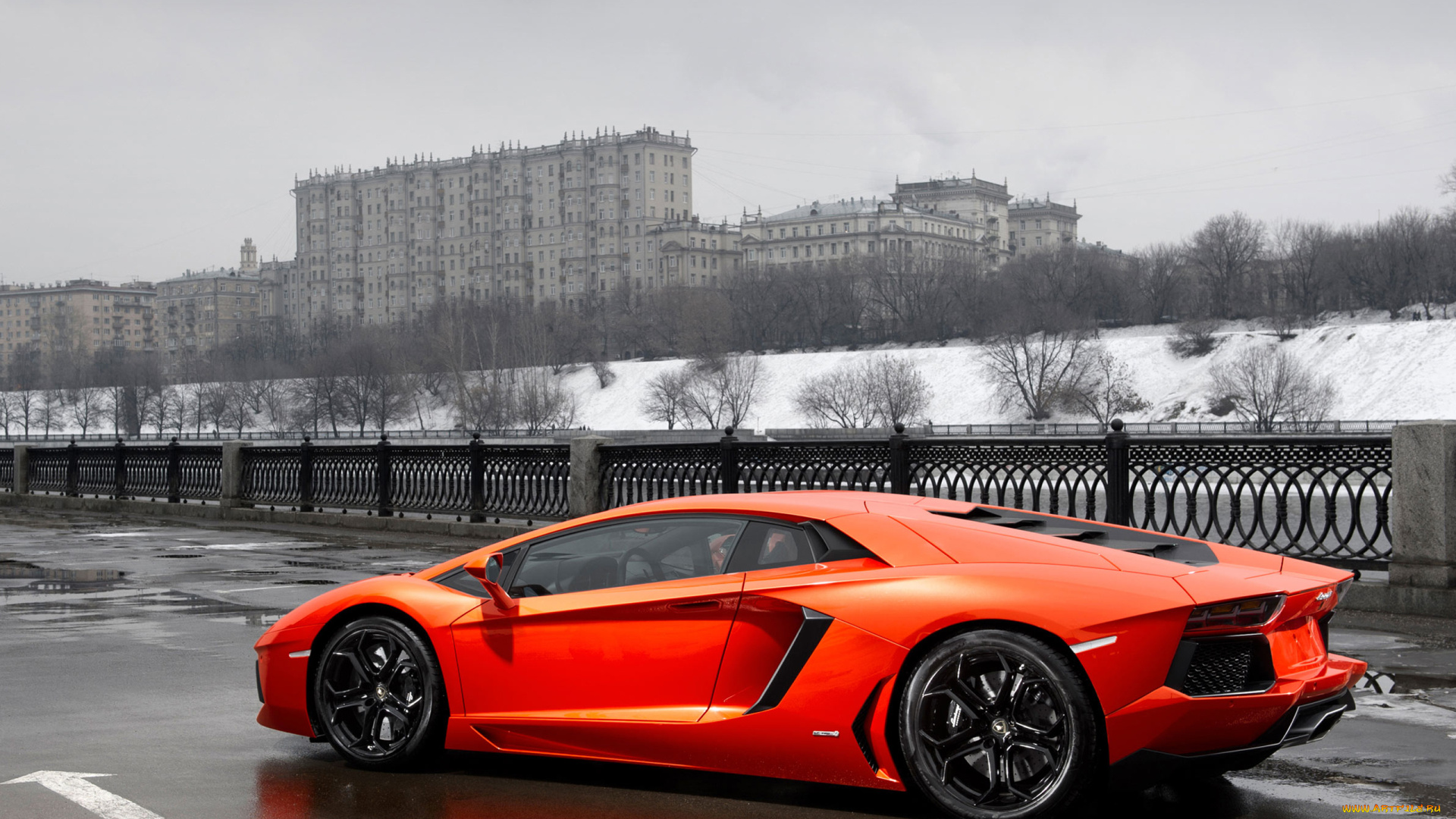 автомобили, lamborghini, красный