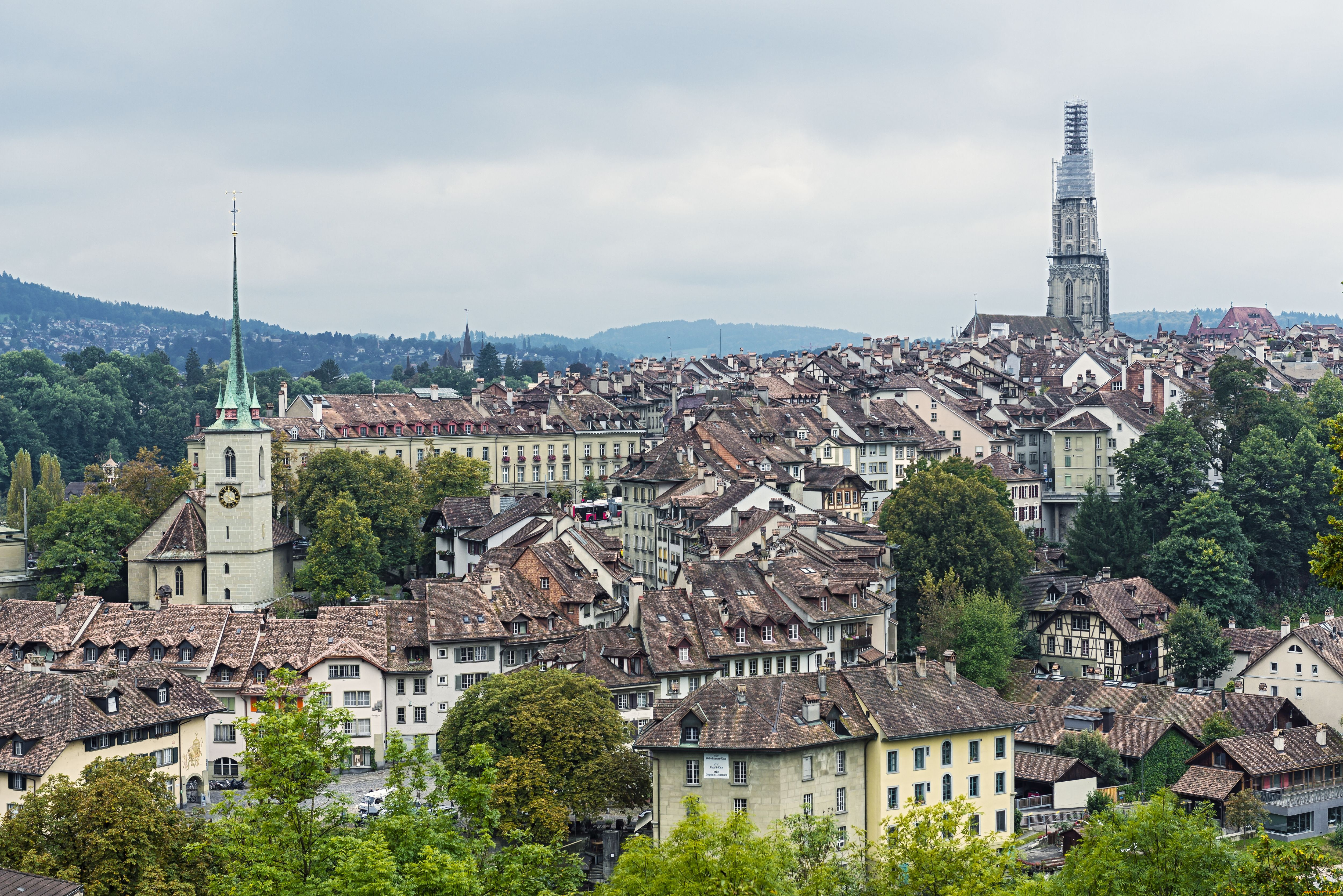 bern, switzerland, города, берн, швейцария, здания, панорама