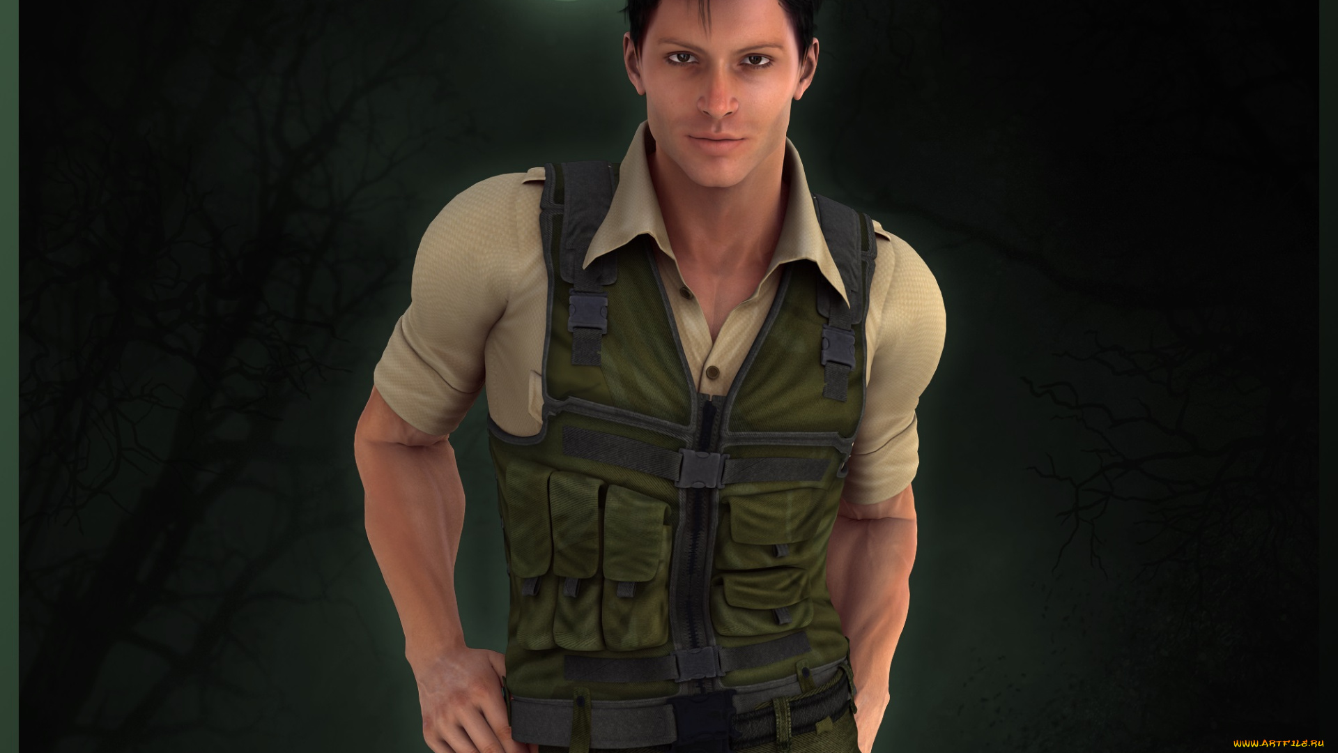 3д, графика, people, , люди, мужчина, взгляд