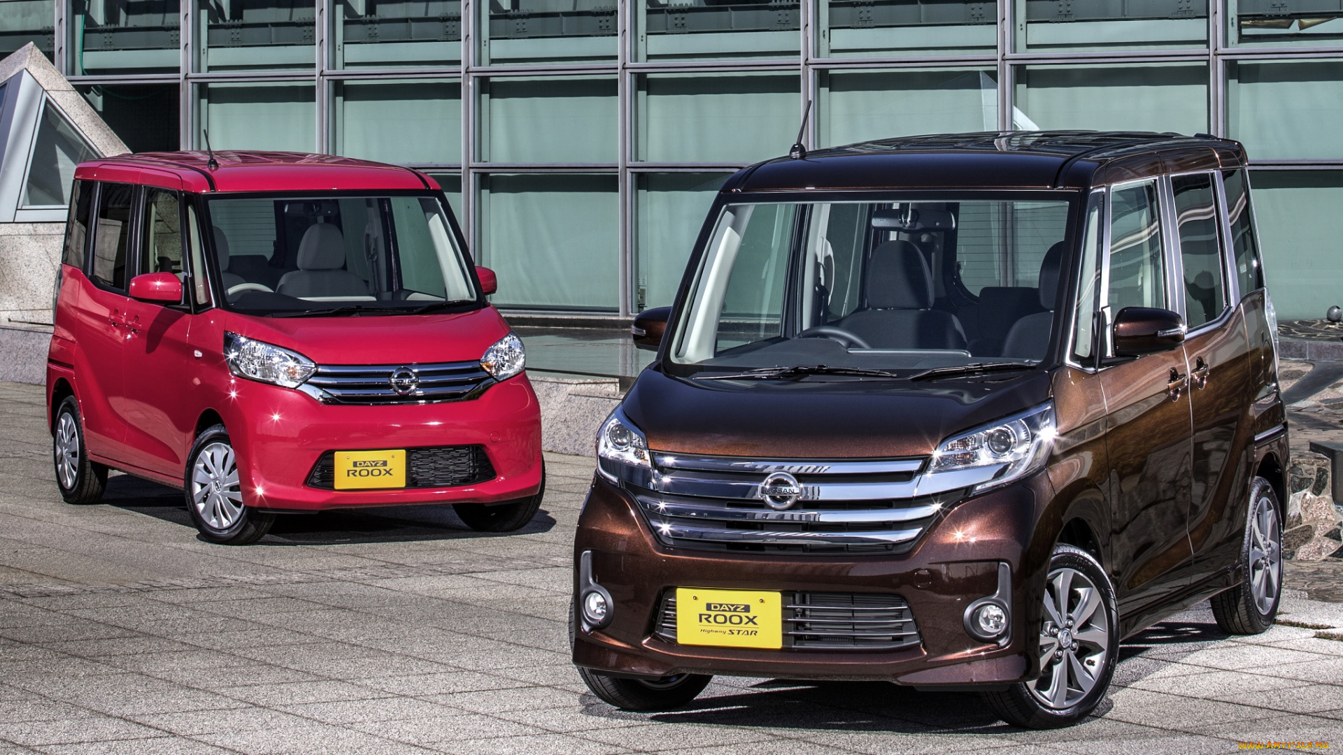 автомобили, nissan, datsun, dayz, красный, 2013г, roox