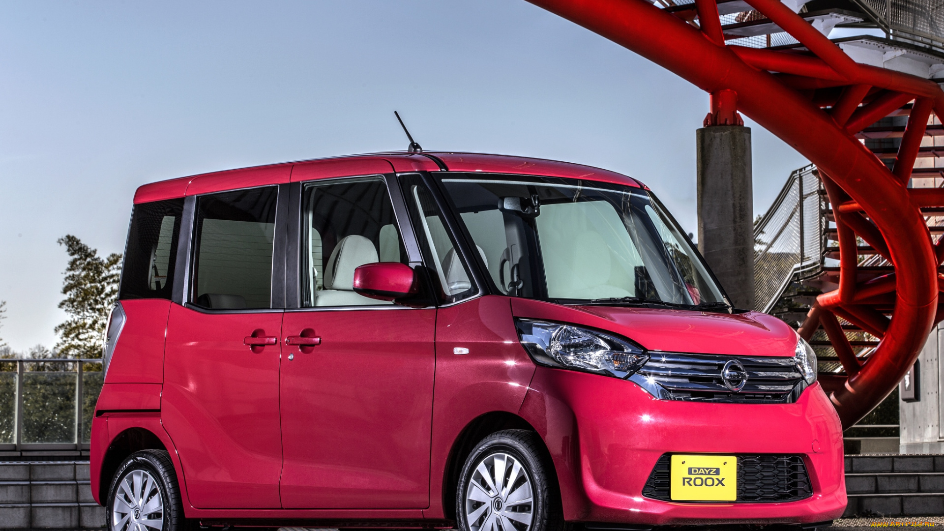 автомобили, nissan, datsun, dayz, красный, 2013г, roox