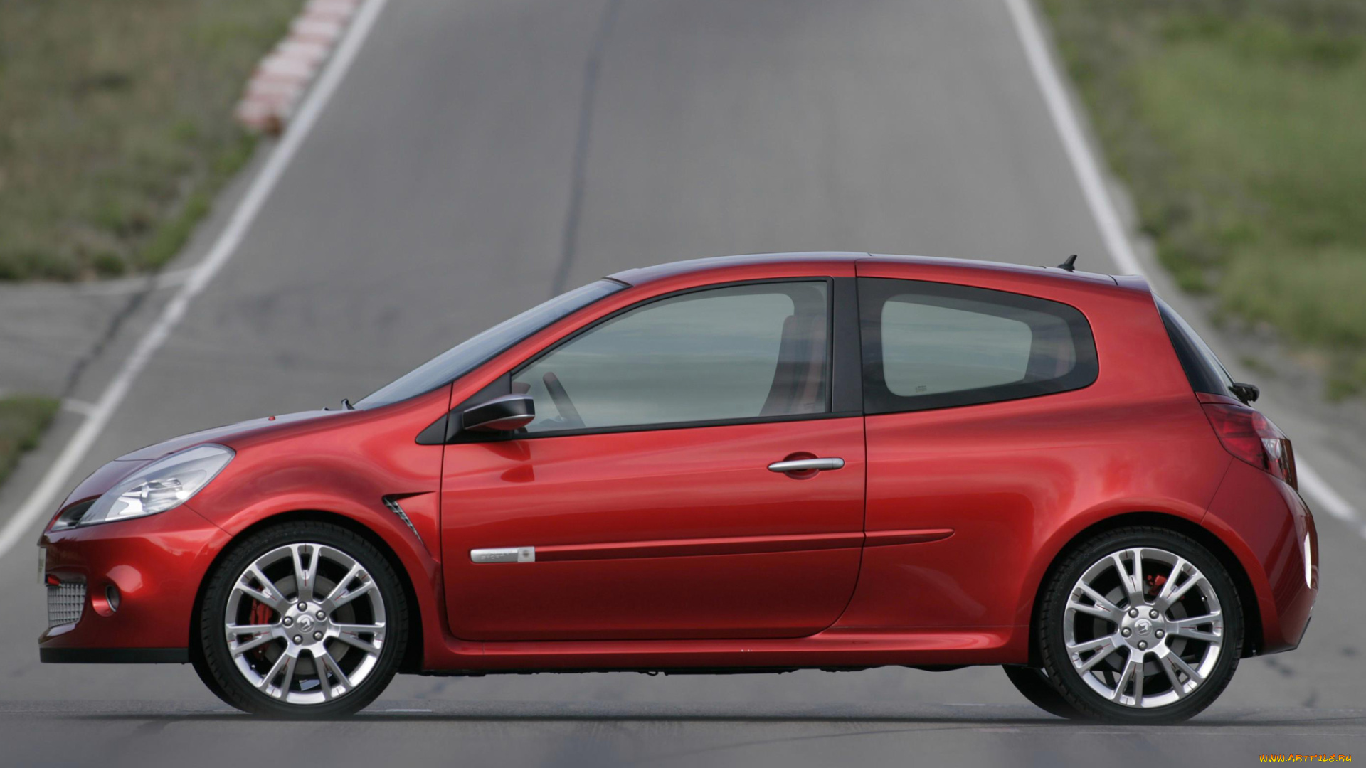 автомобили, renault, clio, красный, concept, 2005г, sport