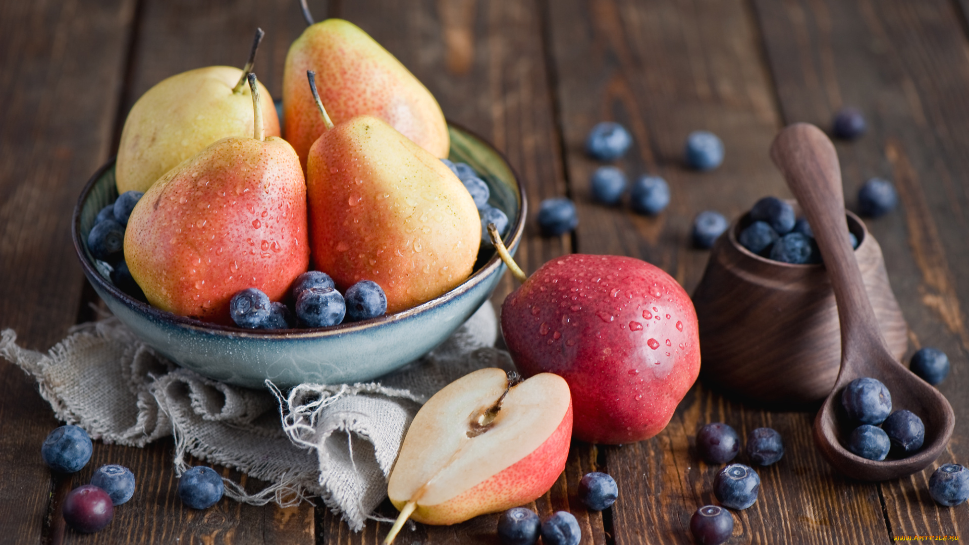 еда, фрукты, , ягоды, черника, груши