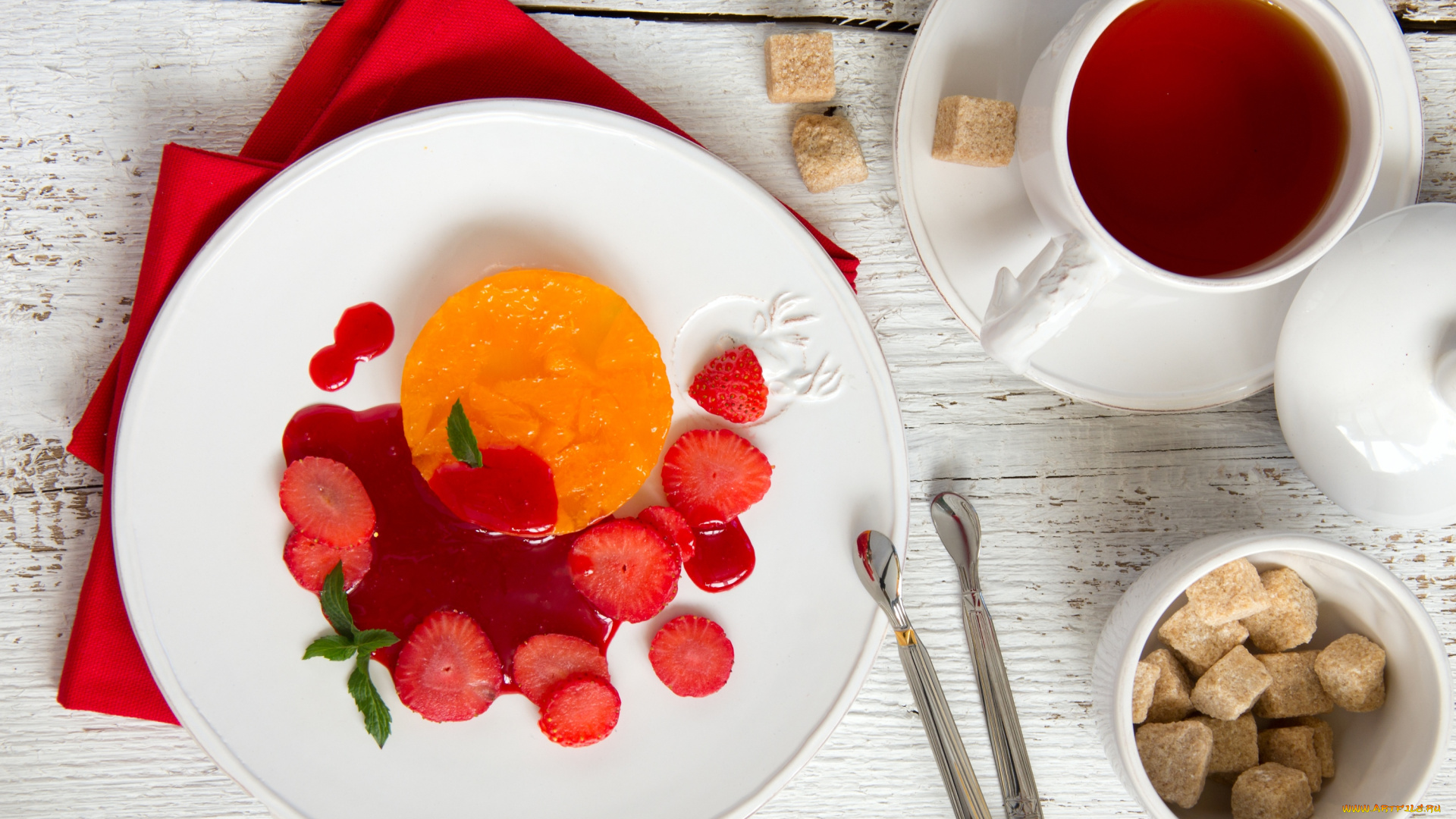 еда, разное, фрукты, сахар, чай