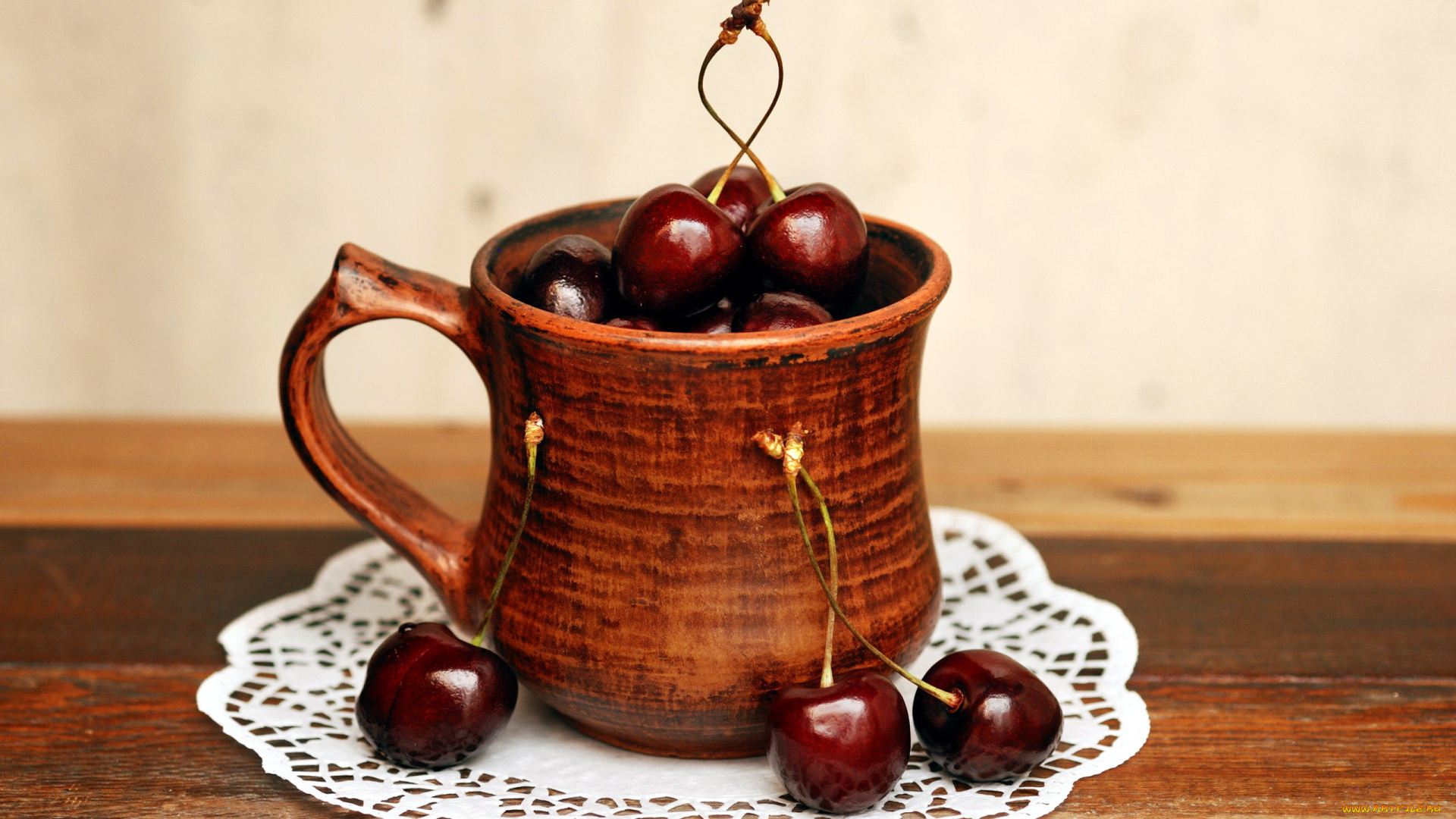 еда, вишня, , черешня, кружка, салфетка