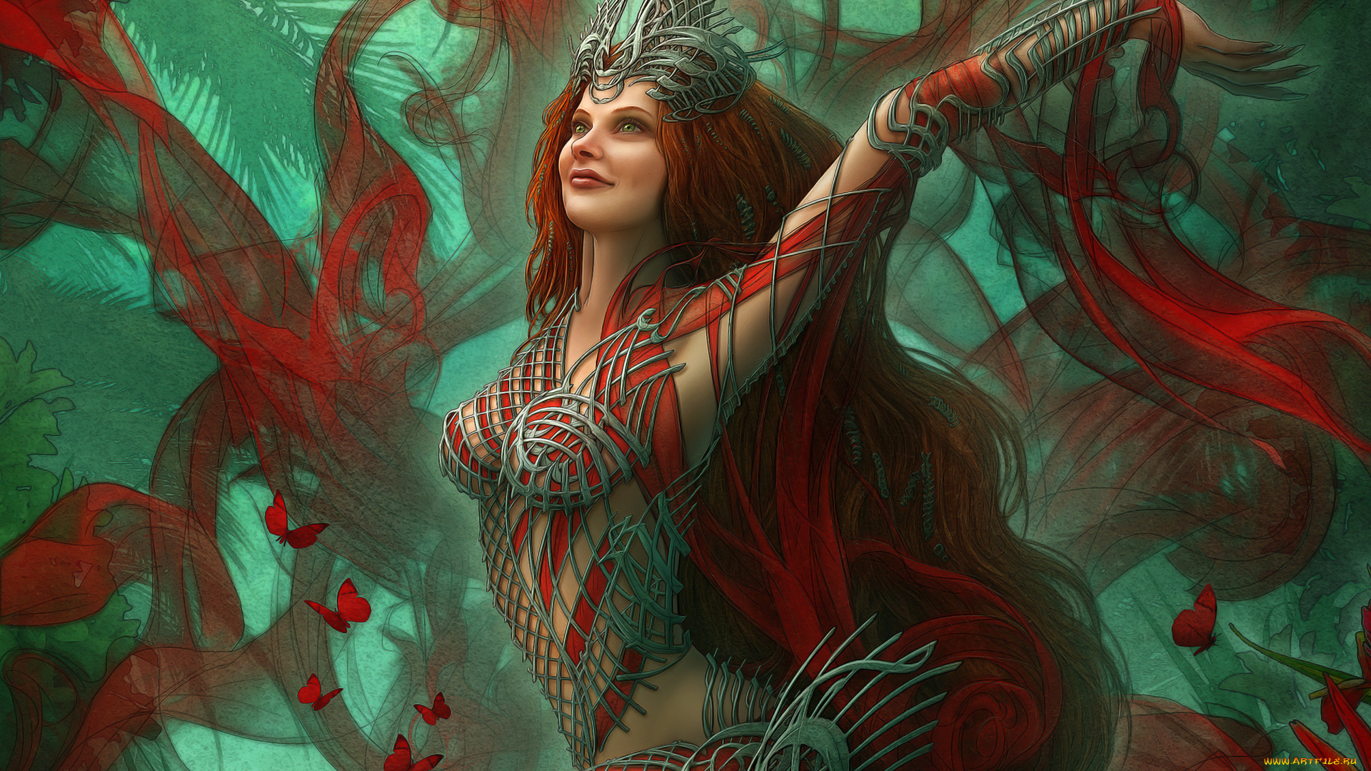 kerem, beyit, фэнтези, девушки, девушка, kerem, beyit, бабочки