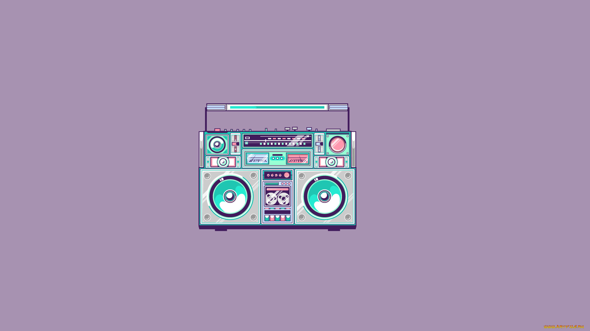 магнитофон, рисованные, минимализм, светлый, фон