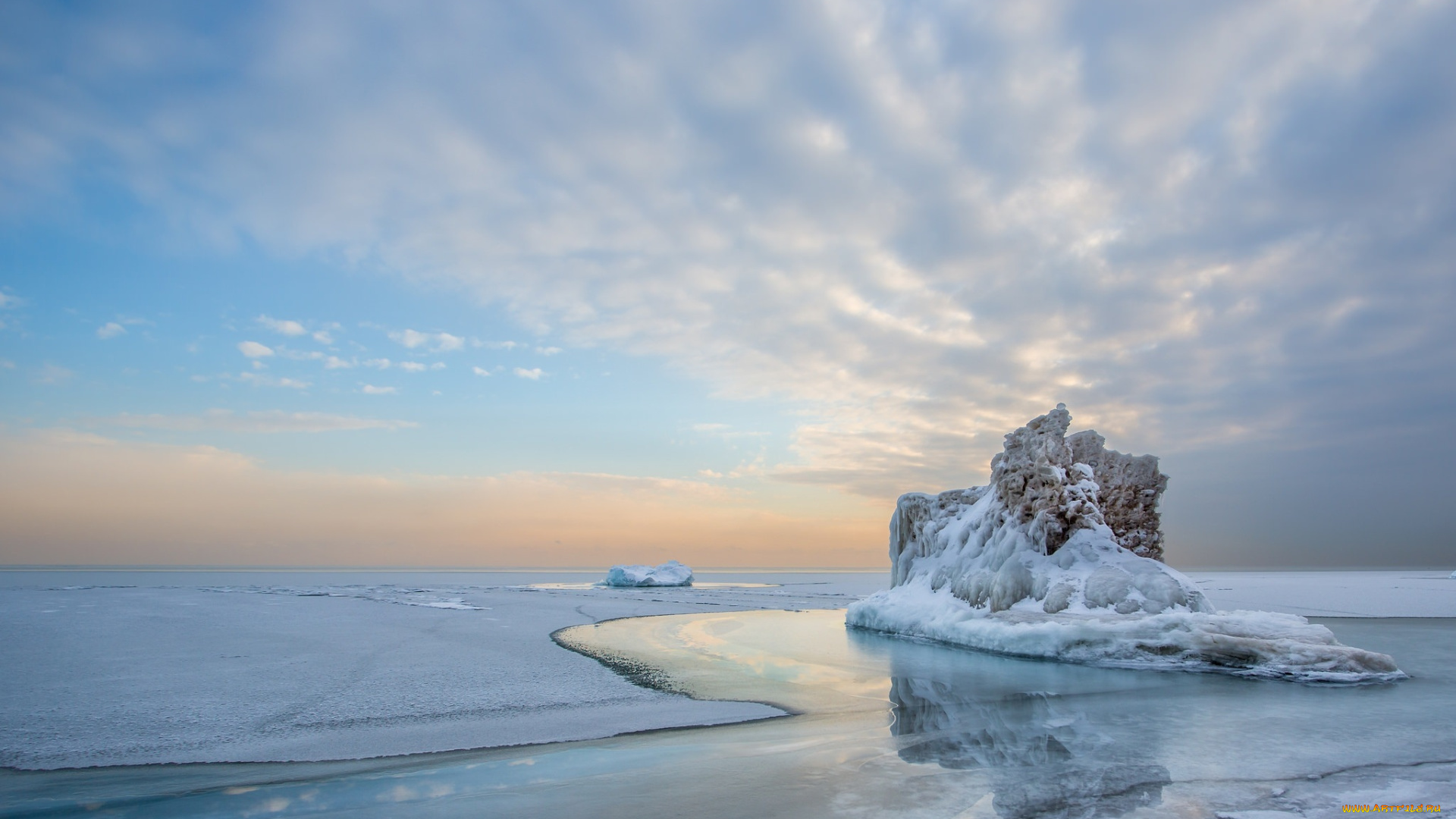 природа, айсберги, и, ледники, лед, снег, облака, холод, небо, зима, пейзаж, вода, озеро, отражение