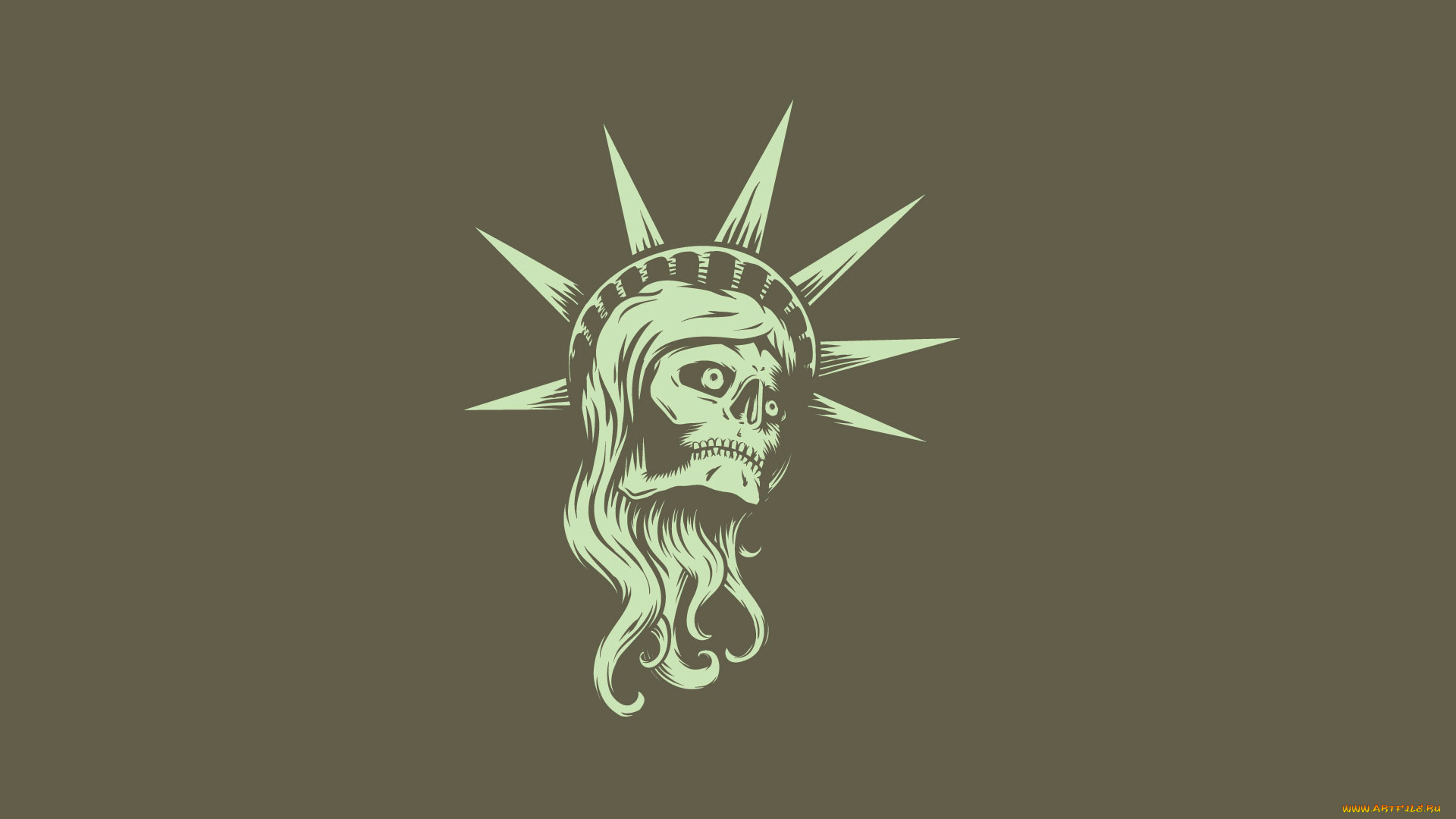 скелет, рисованные, минимализм, свободы, статуя