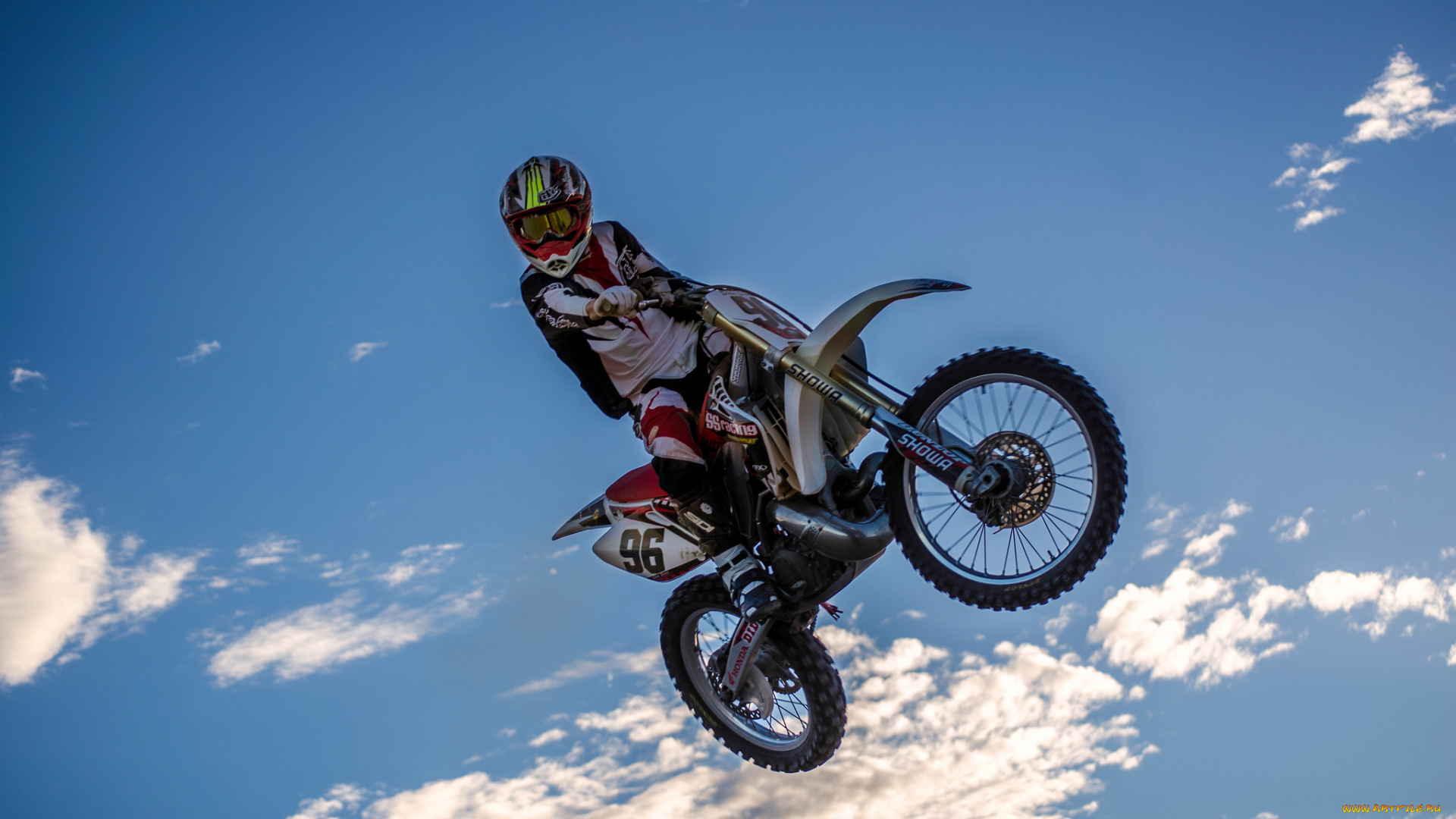 спорт, мотокросс, гонщик, байк, прыжок, кросс