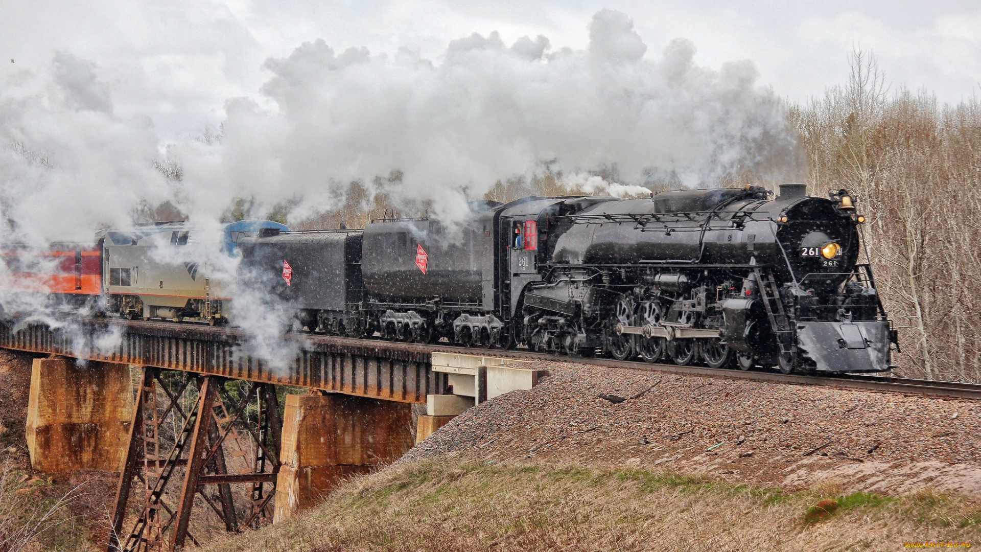техника, паровозы, рельсы, дорога, железная, состав, паровоз