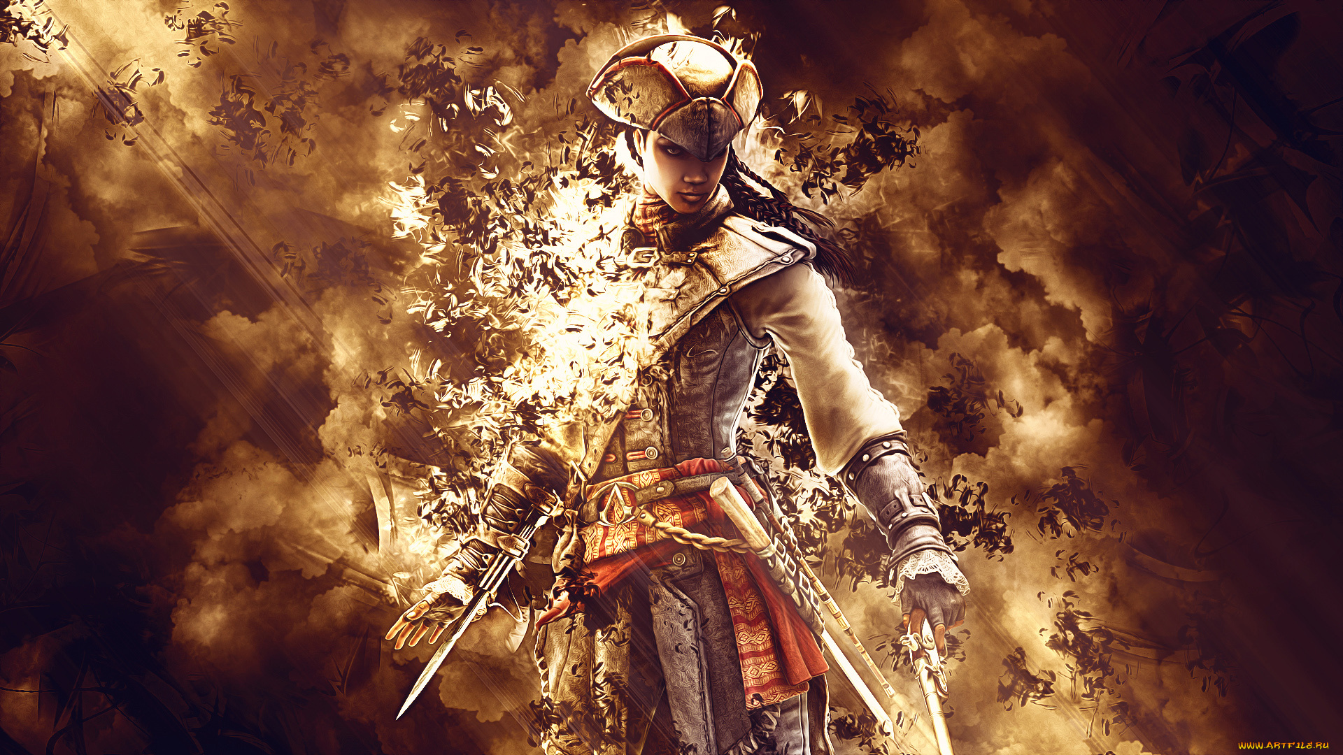 видео, игры, assassin`s, creed, iii, , liberation, девушка, liberation, 3, creed, assassins, эвелин, арт, игра