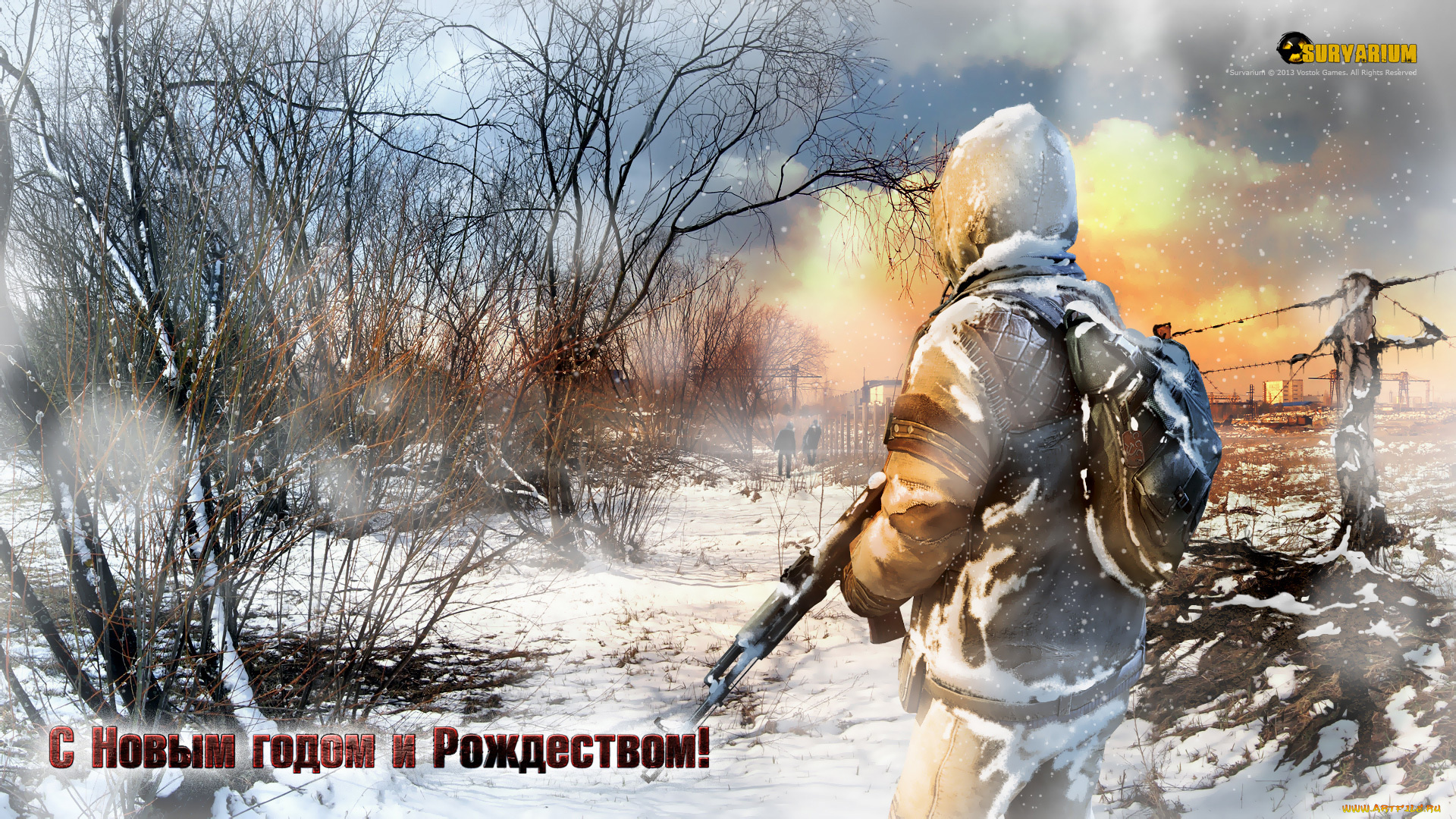 видео, игры, survarium, шутер, игра, зима, боец, онлайн