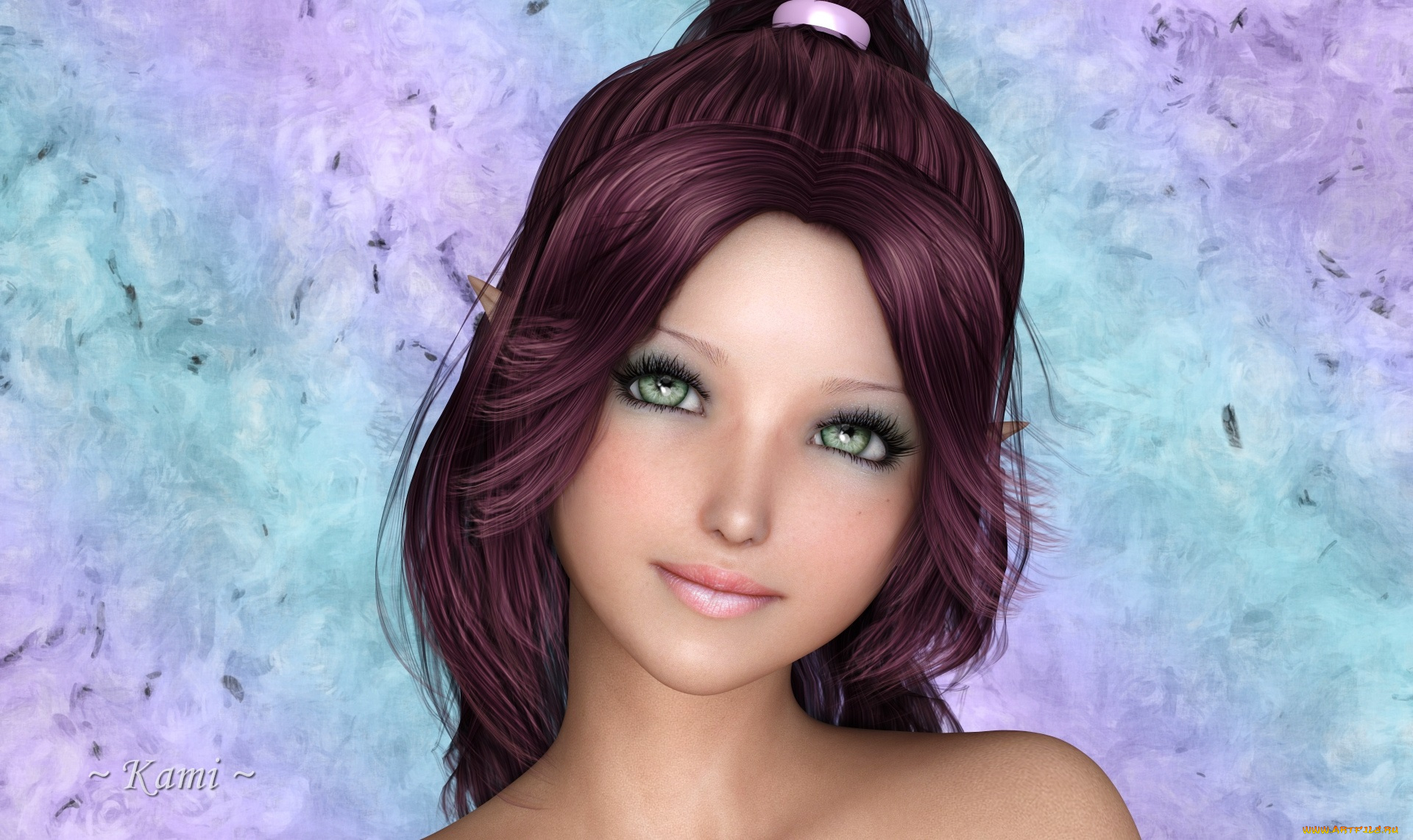 3д, графика, elves, , эльфы, эльфийка, взгляд