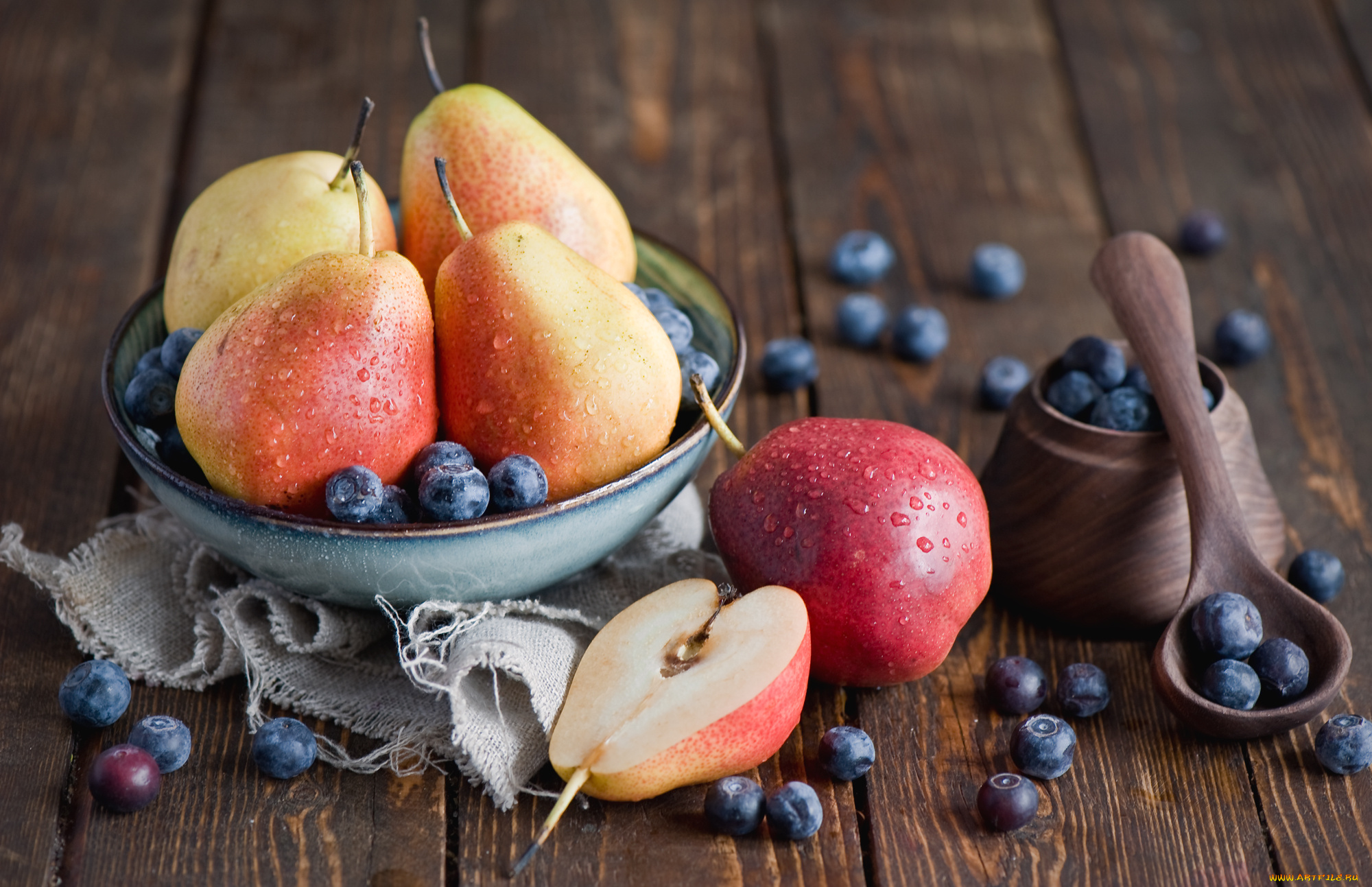 еда, фрукты, , ягоды, черника, груши