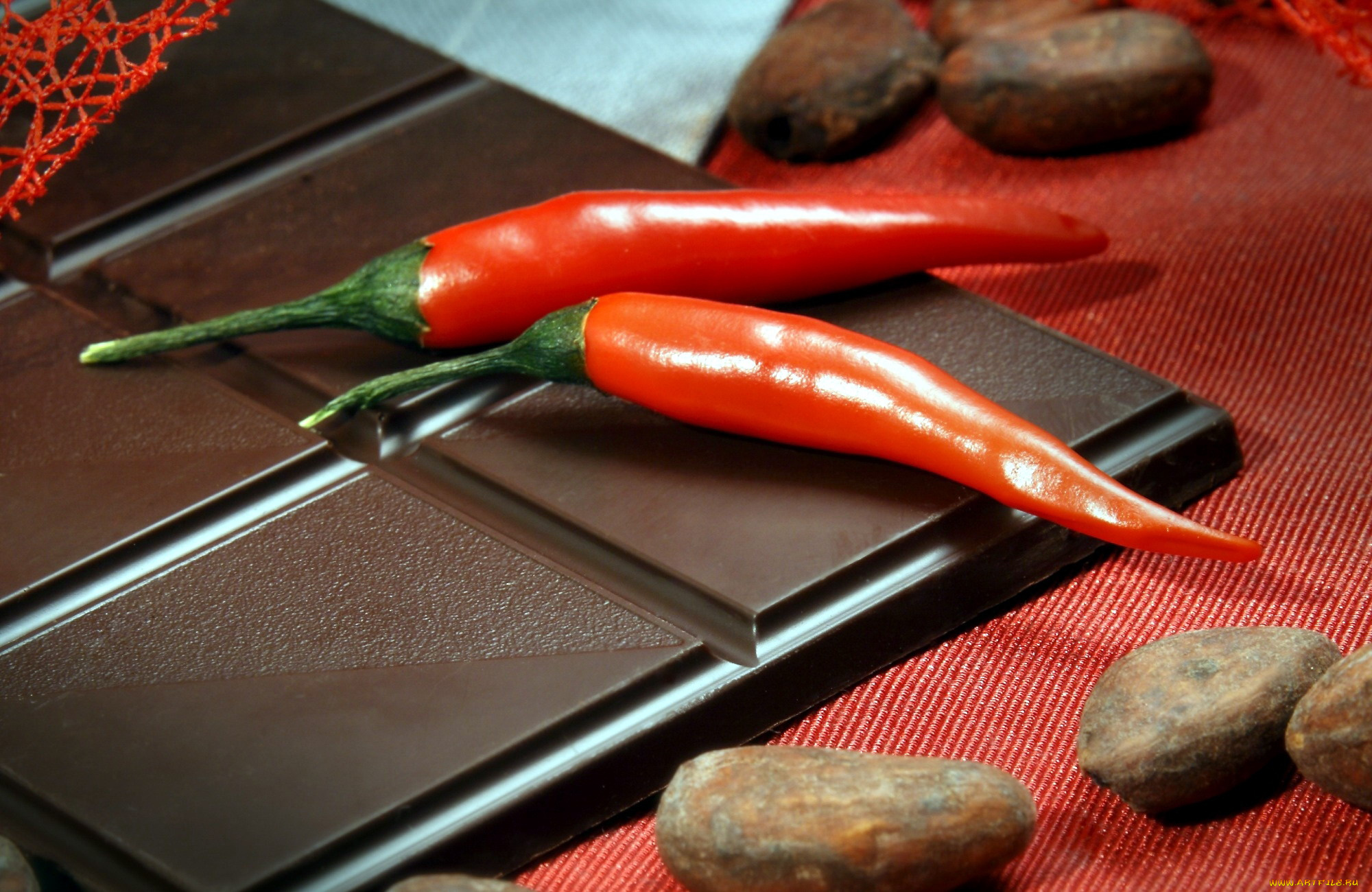еда, разное, шоколад, перец