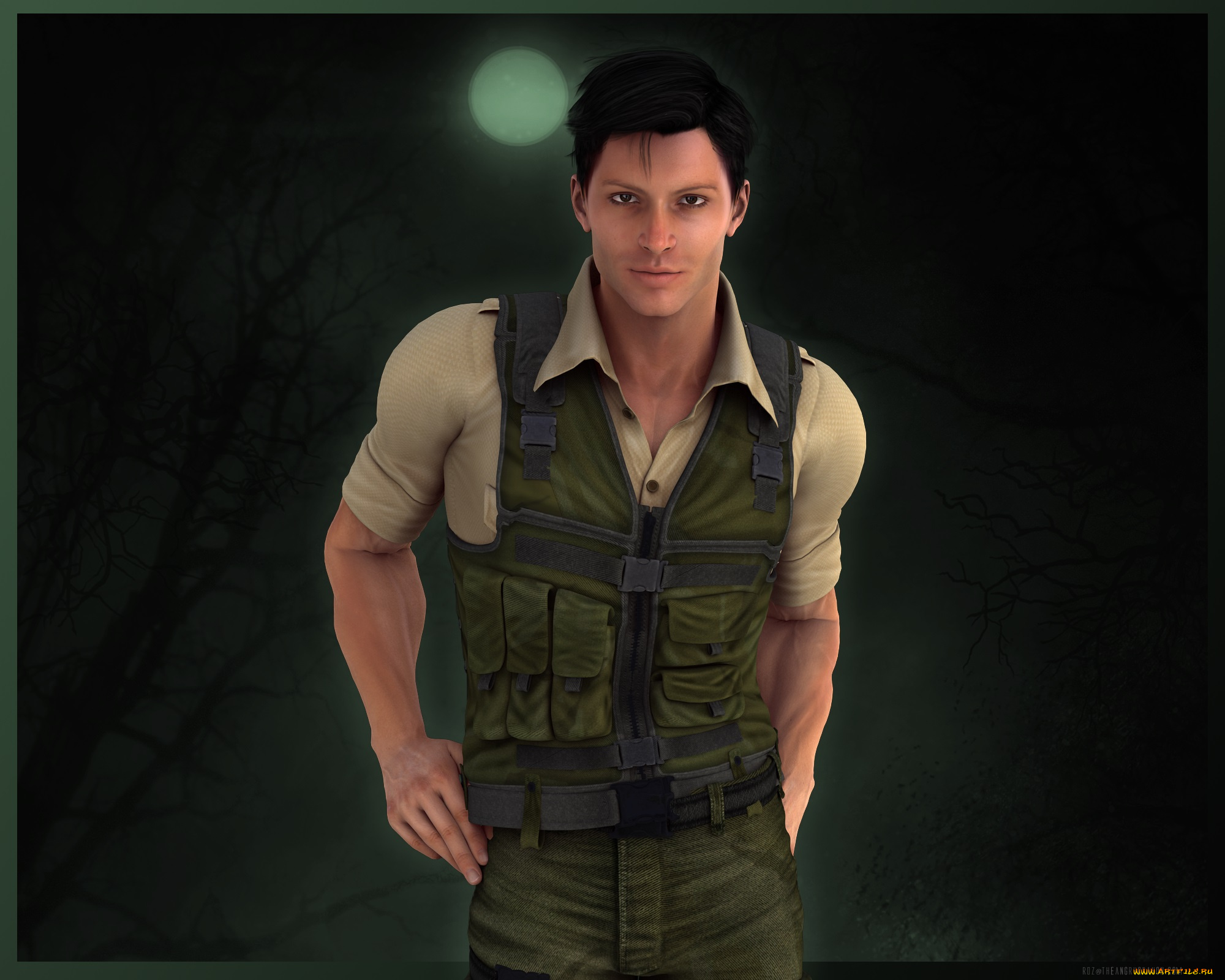 3д, графика, people, , люди, мужчина, взгляд