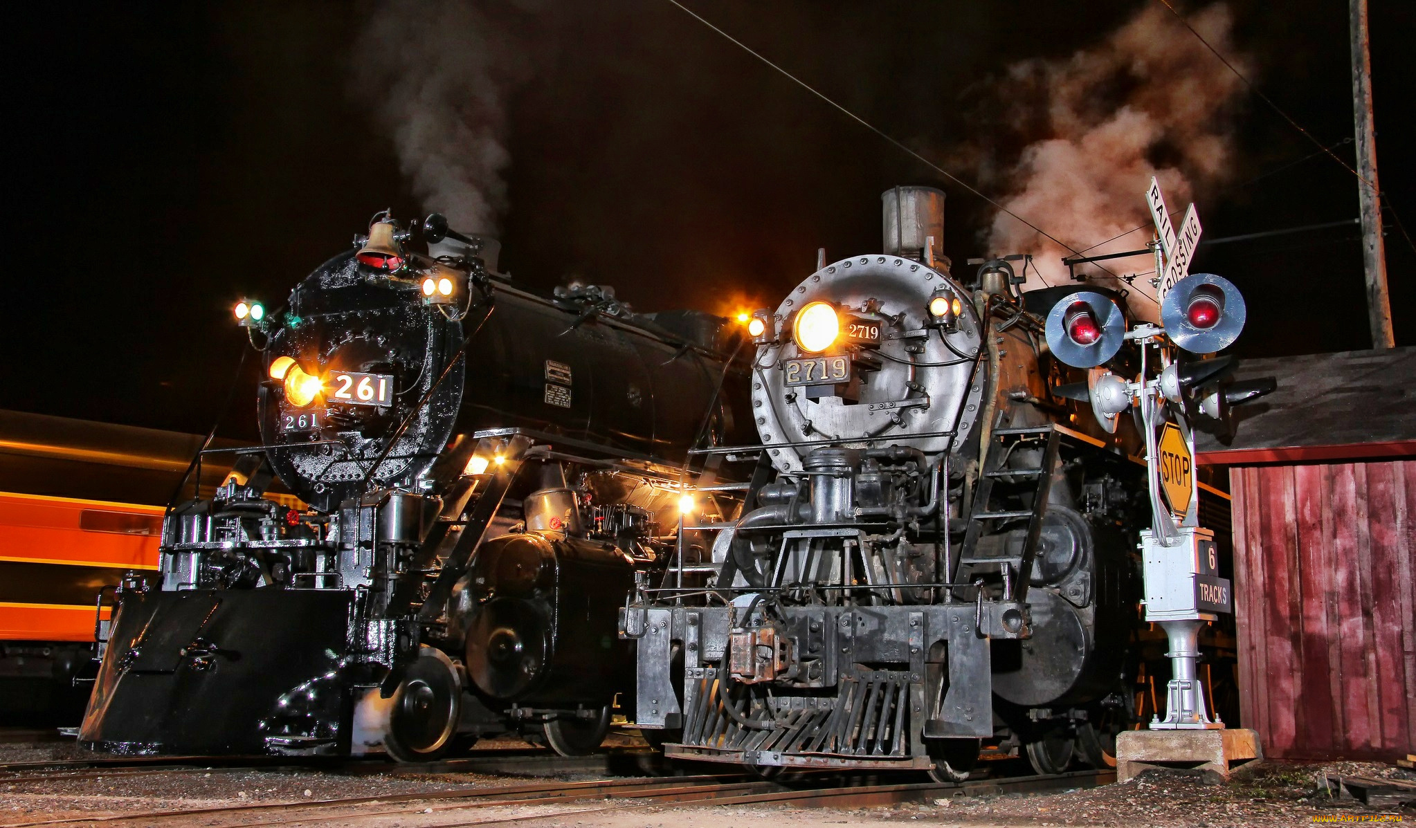 техника, паровозы, депо