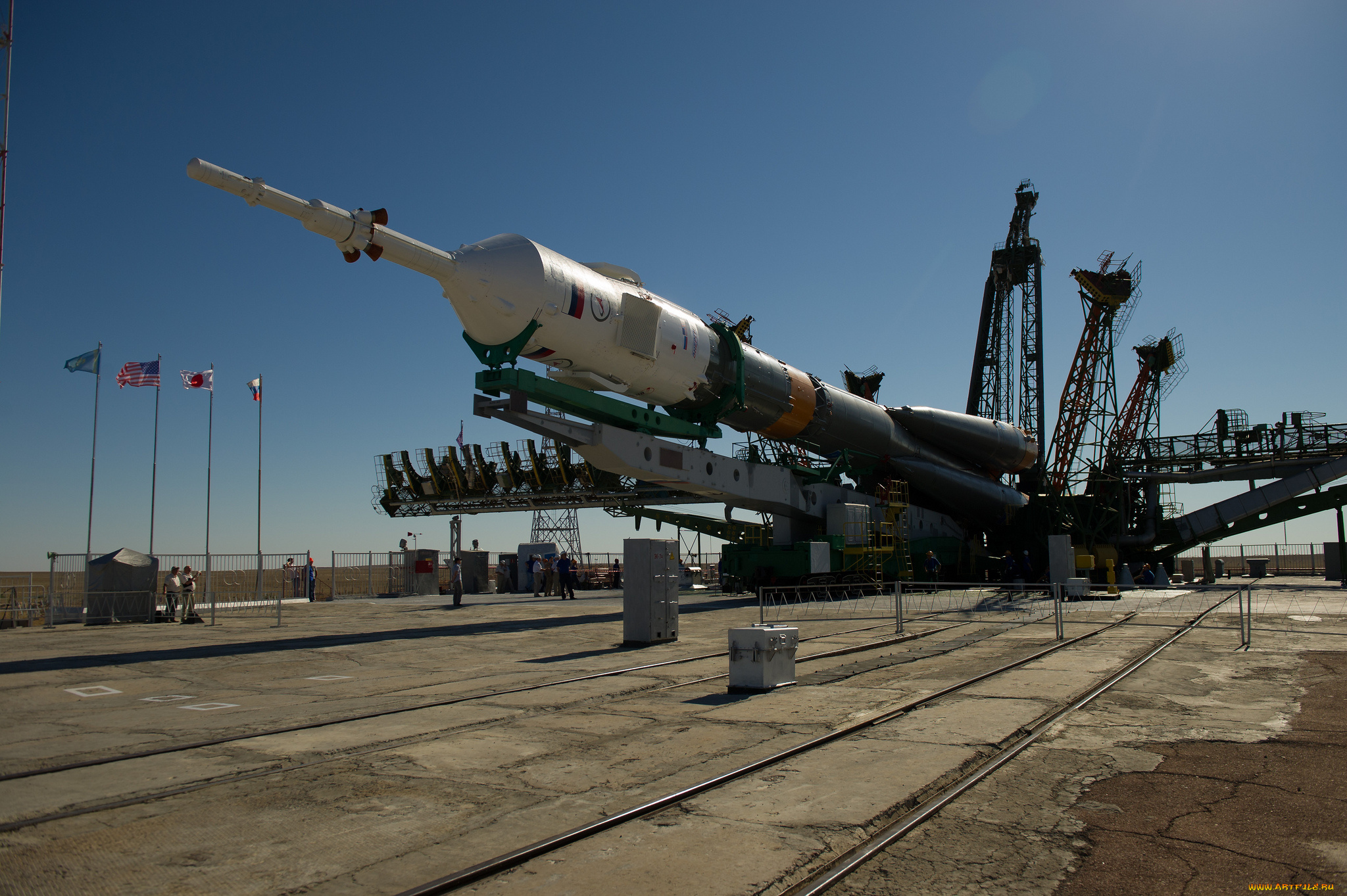 soyuz, tma-05m, космос, космодромы, стартовые, площадки, установка, платформа, ракетоноситель