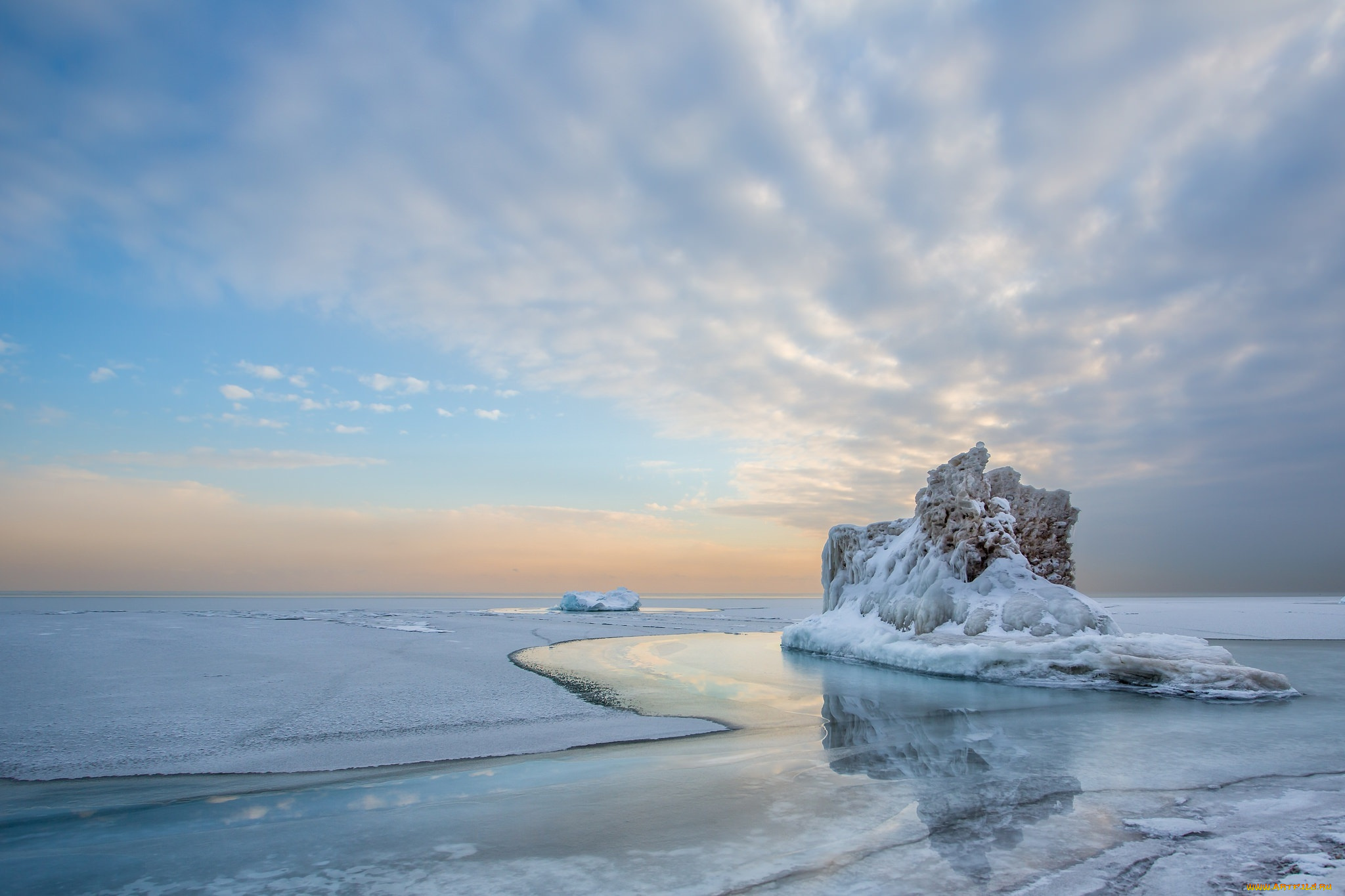 природа, айсберги, и, ледники, лед, снег, облака, холод, небо, зима, пейзаж, вода, озеро, отражение