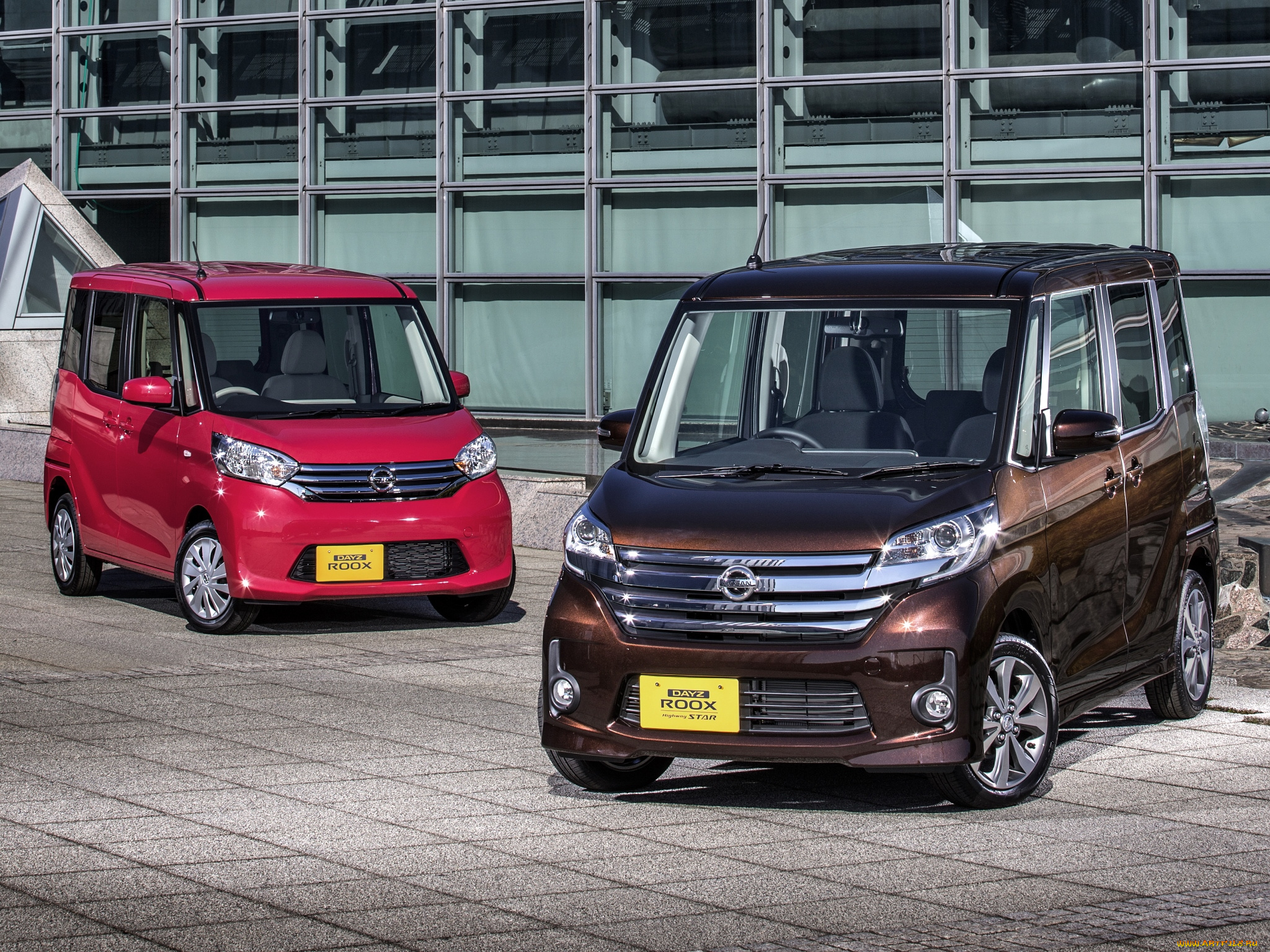 автомобили, nissan, datsun, dayz, красный, 2013г, roox