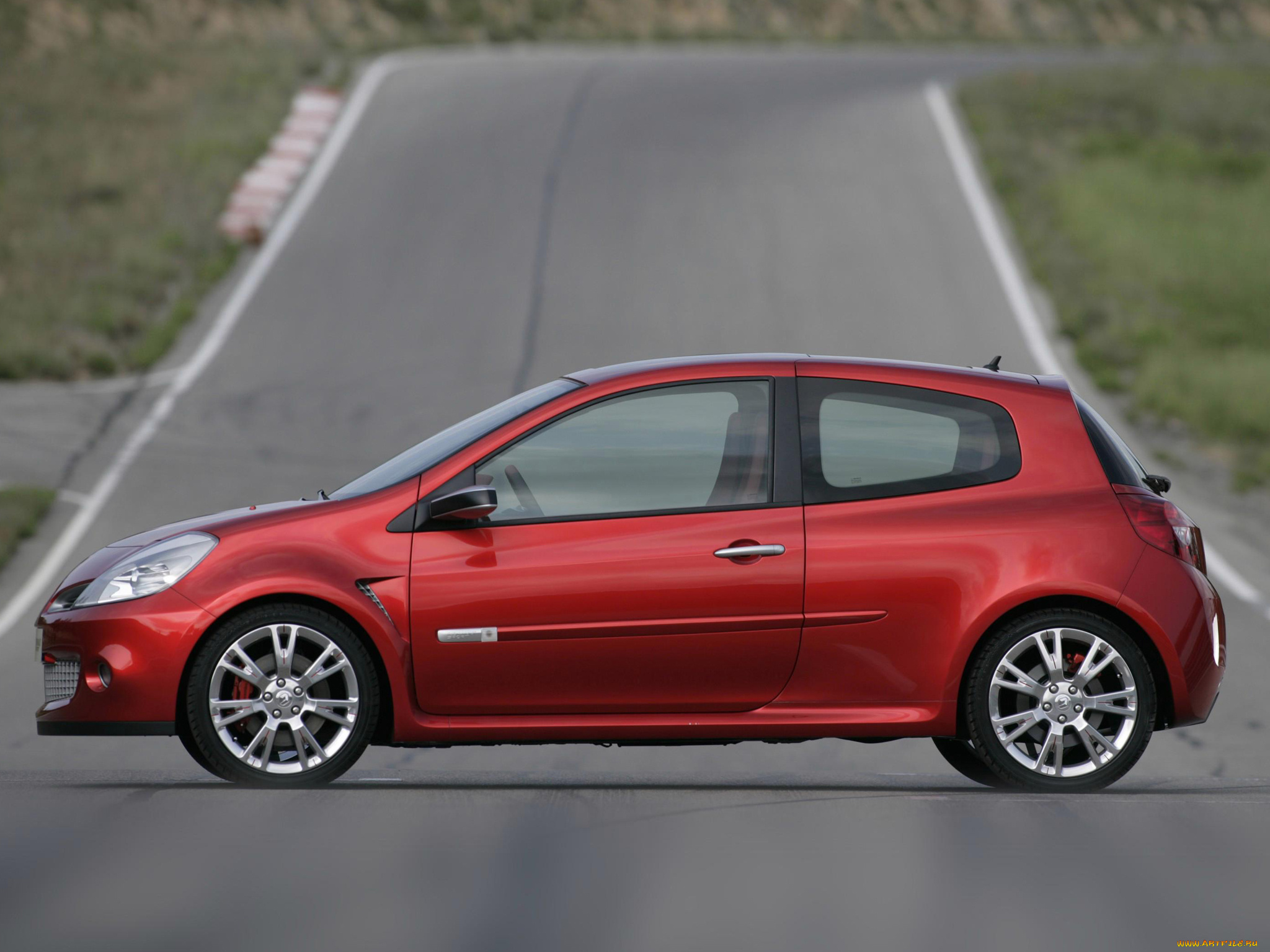 автомобили, renault, clio, красный, concept, 2005г, sport