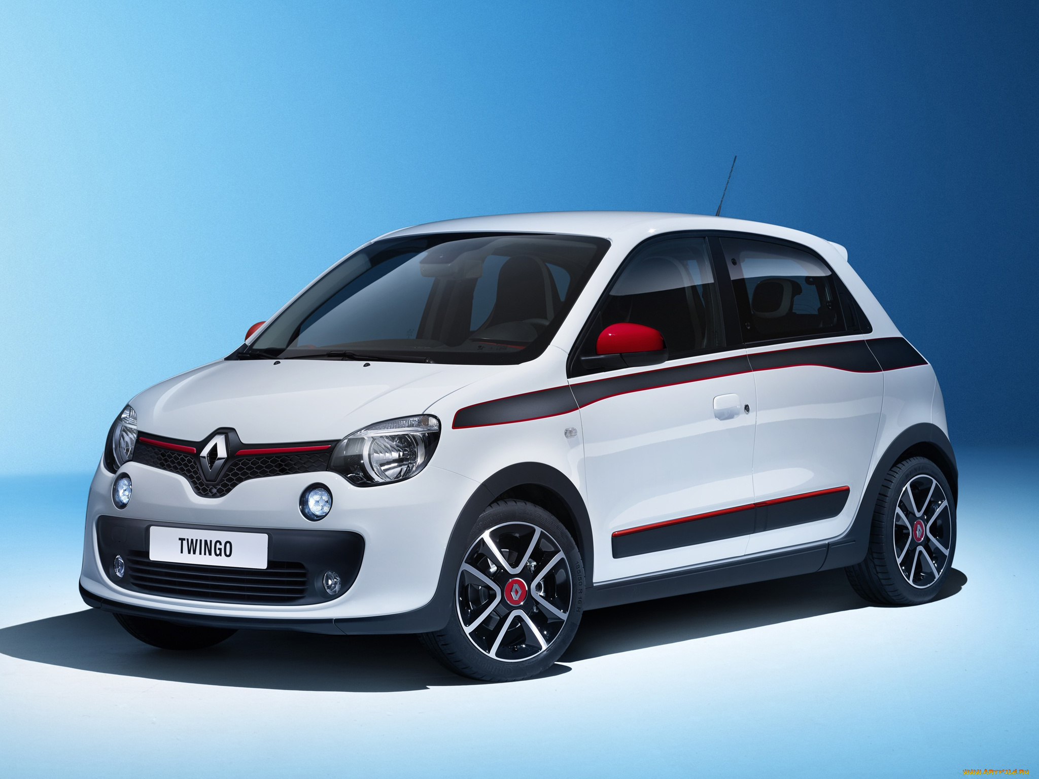 автомобили, renault, синий, фон, 2014г, twingo