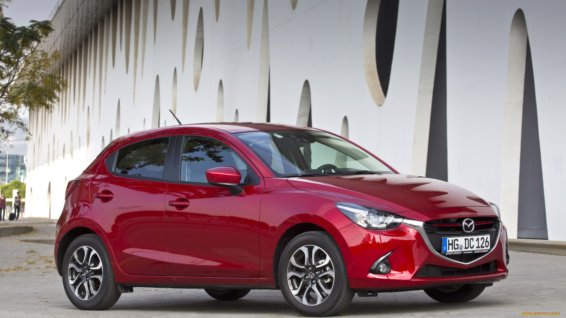 2014, mazda, 2, автомобили, mazda, бордовый, металлик