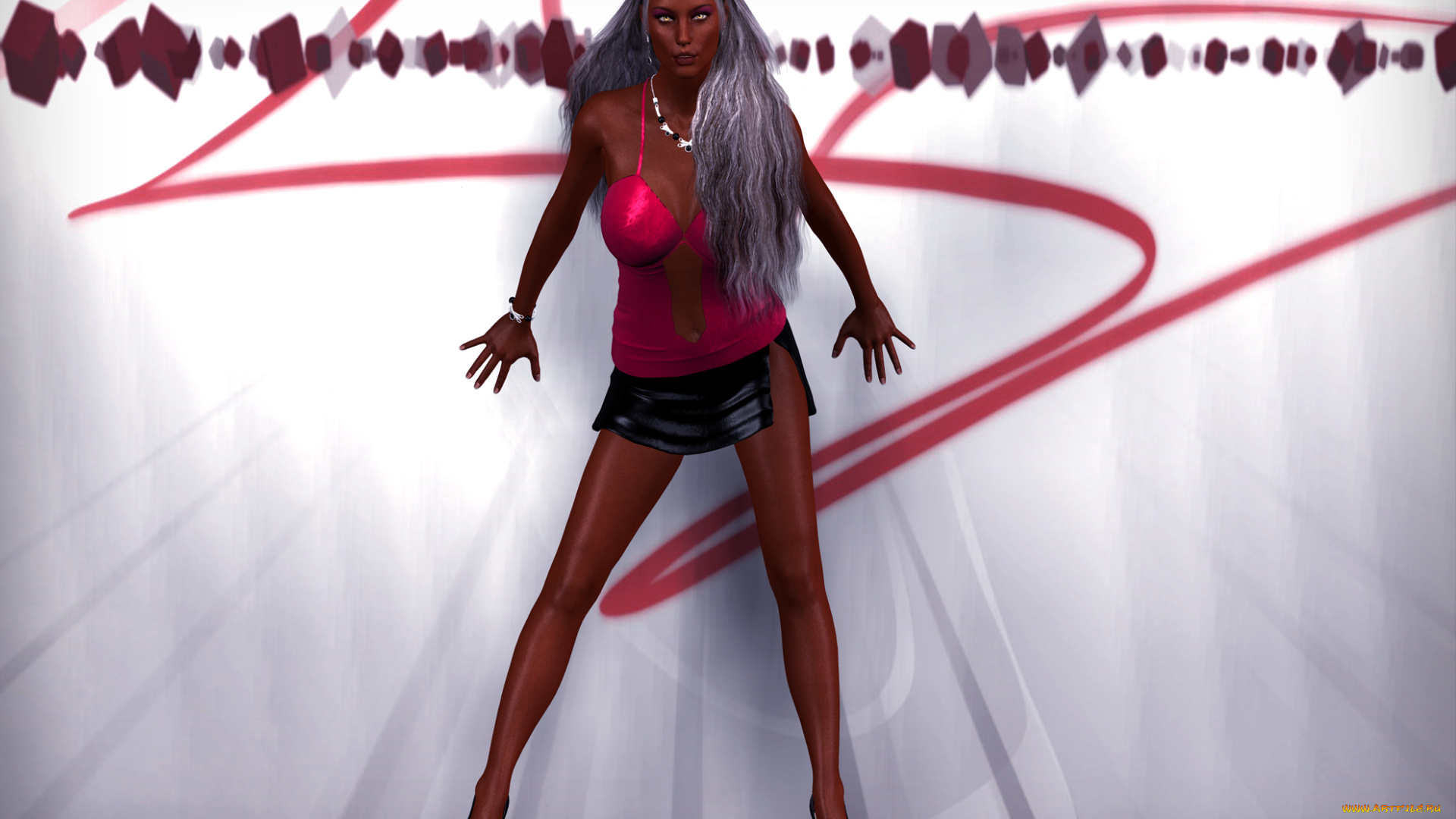 3д, графика, эльфы, , elves, фон, взгляд, эльфийка