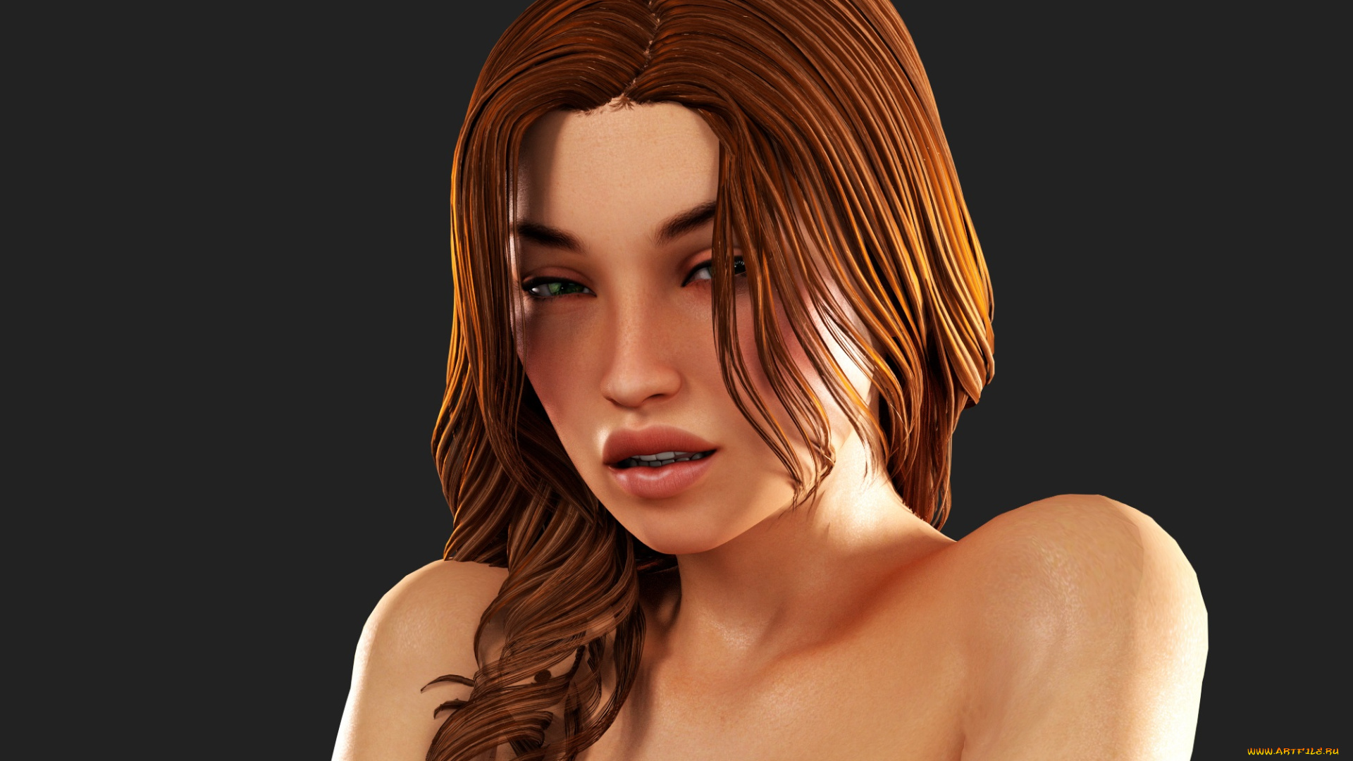 3д, графика, портрет, , portraits, фон, взгляд, девушка