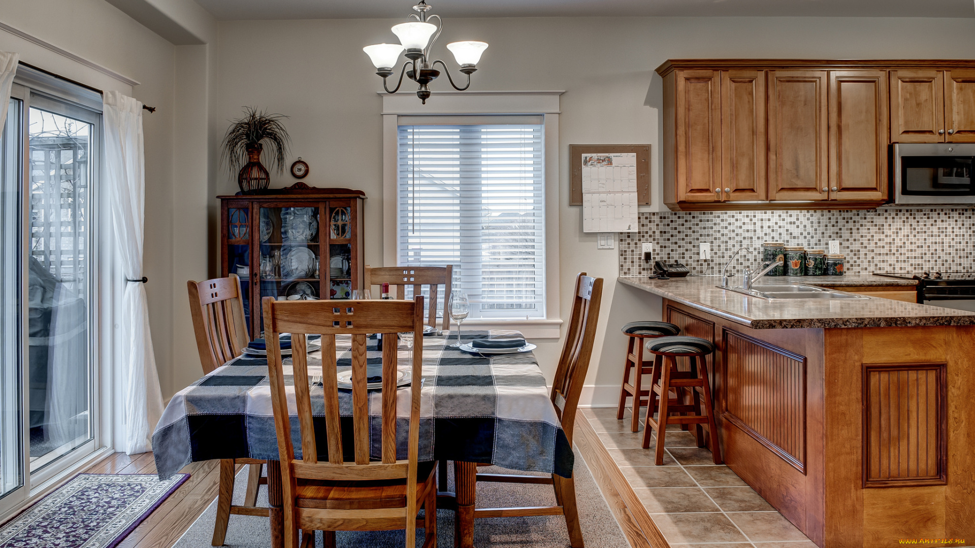 интерьер, кухня, комната, мебель