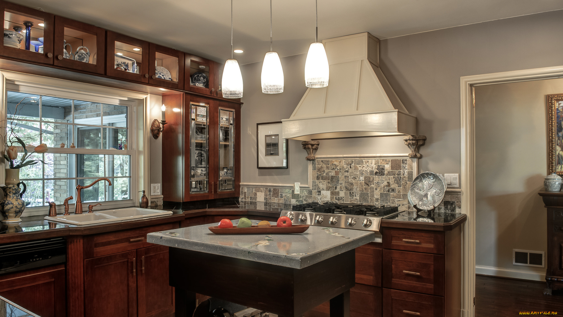 интерьер, кухня, комната, мебель