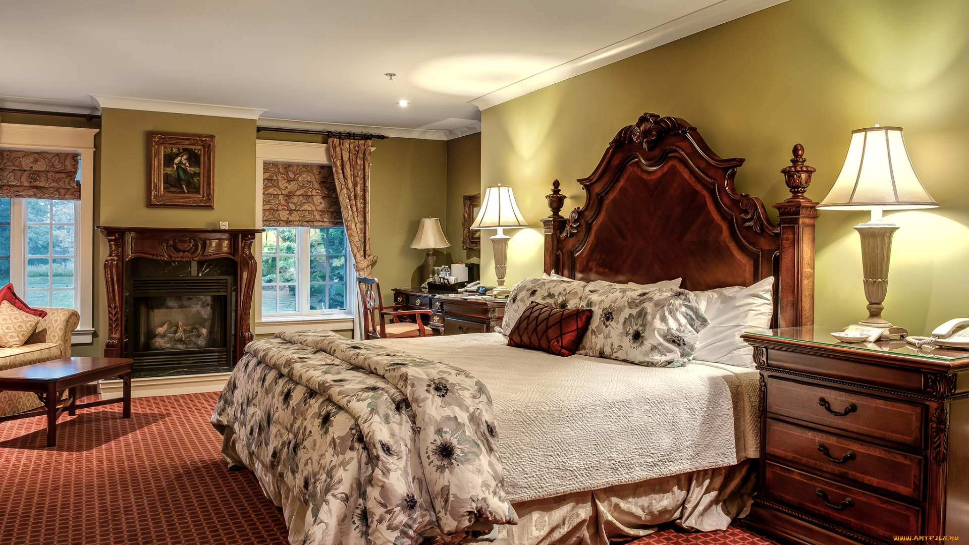 интерьер, спальня, комната, мебель