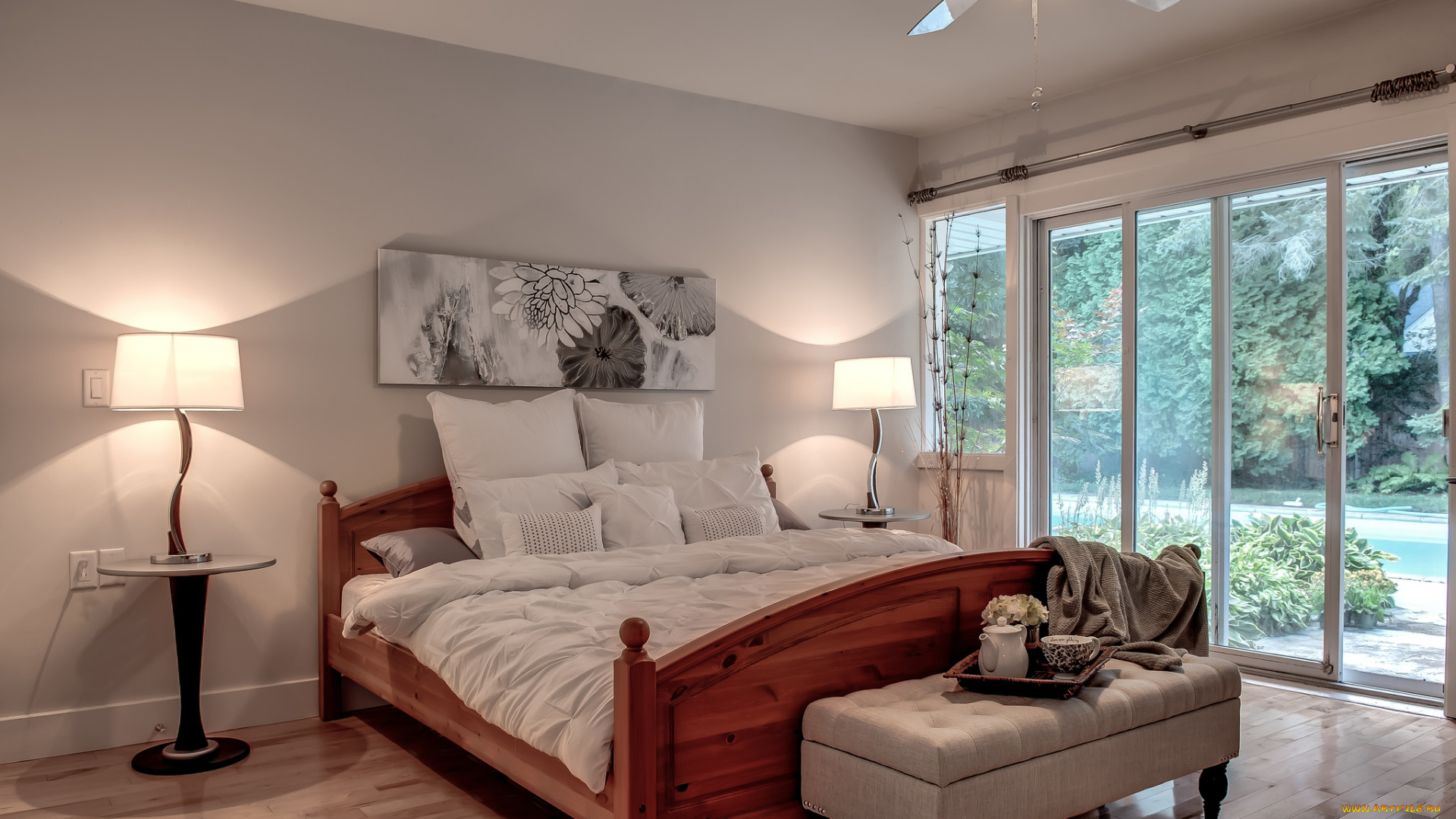 интерьер, спальня, комната, мебель