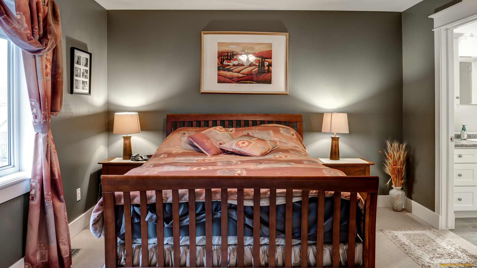 интерьер, спальня, мебель, комната