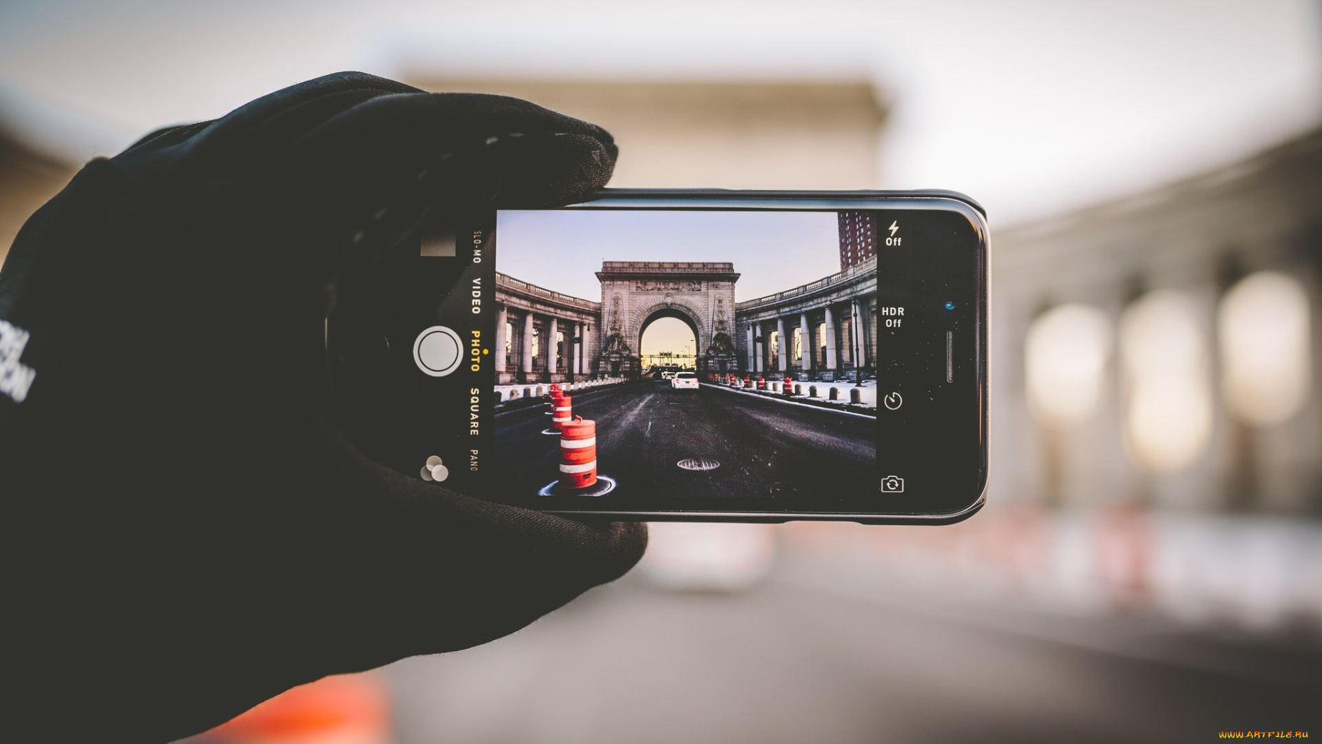 компьютеры, ipod, , ipad, , iphone, рука, город, телефон, перчатка, съемка