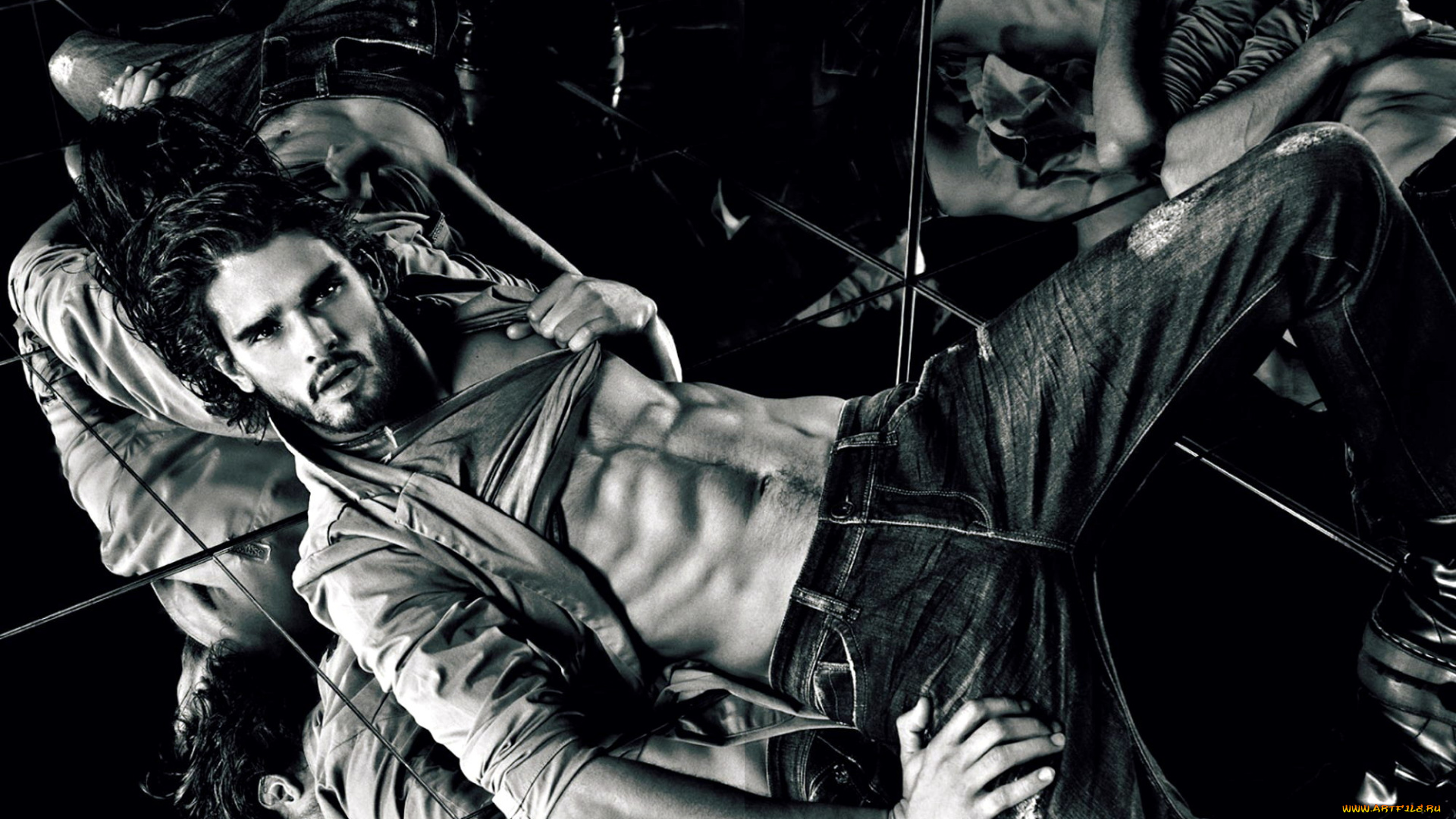 мужчины, marlon, teixeira, отражение