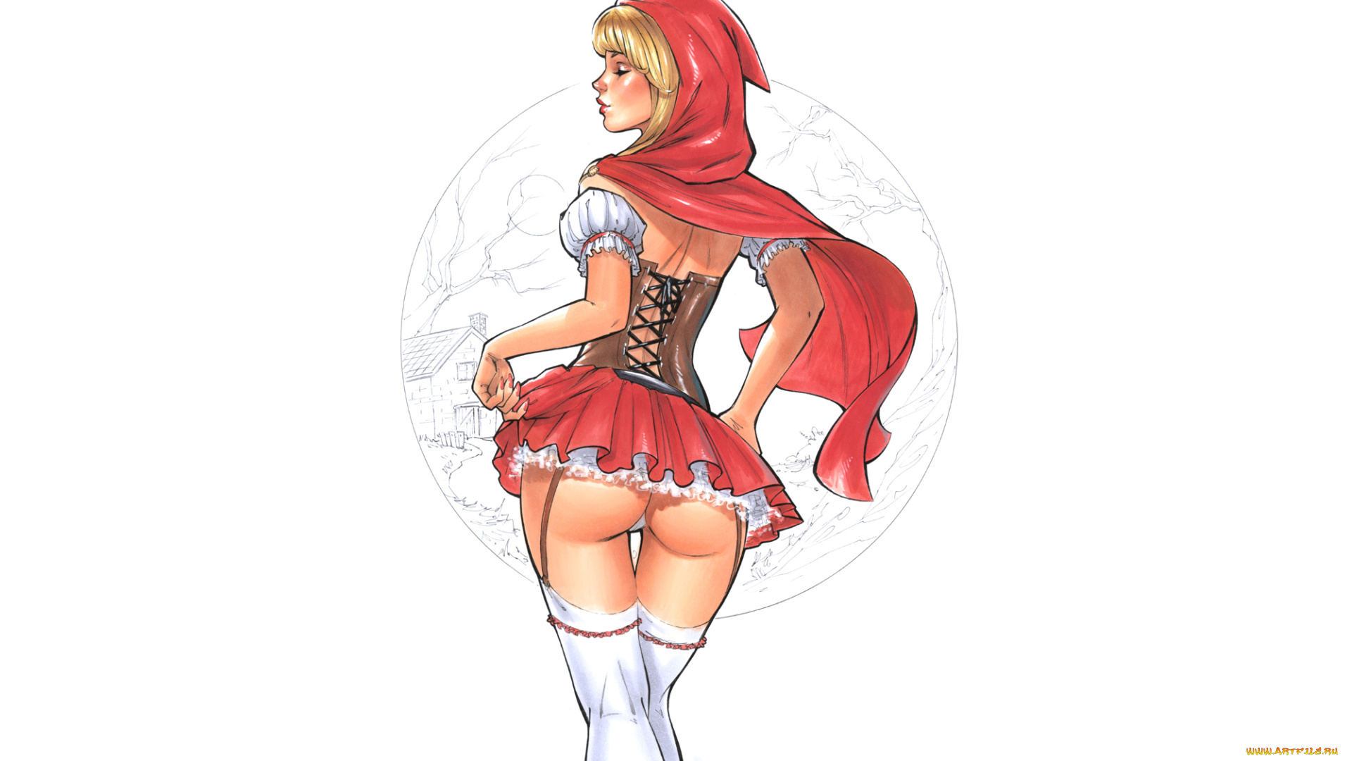 рисованное, комиксы, девушка, фон, персонаж